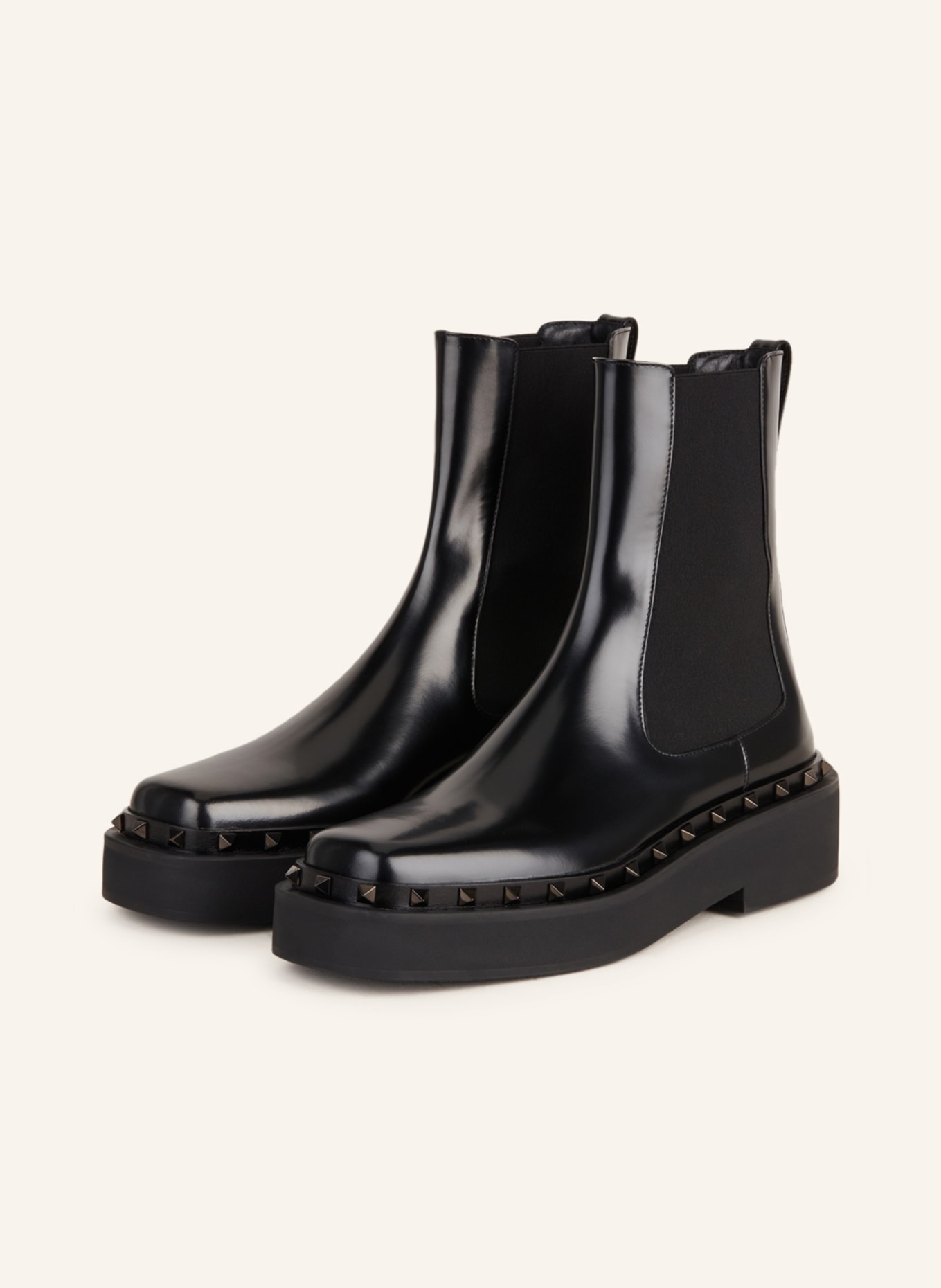 VALENTINO GARAVANI Chelsea boots ROCKSTUD M-WAY, Color: BLACK (Image 1)