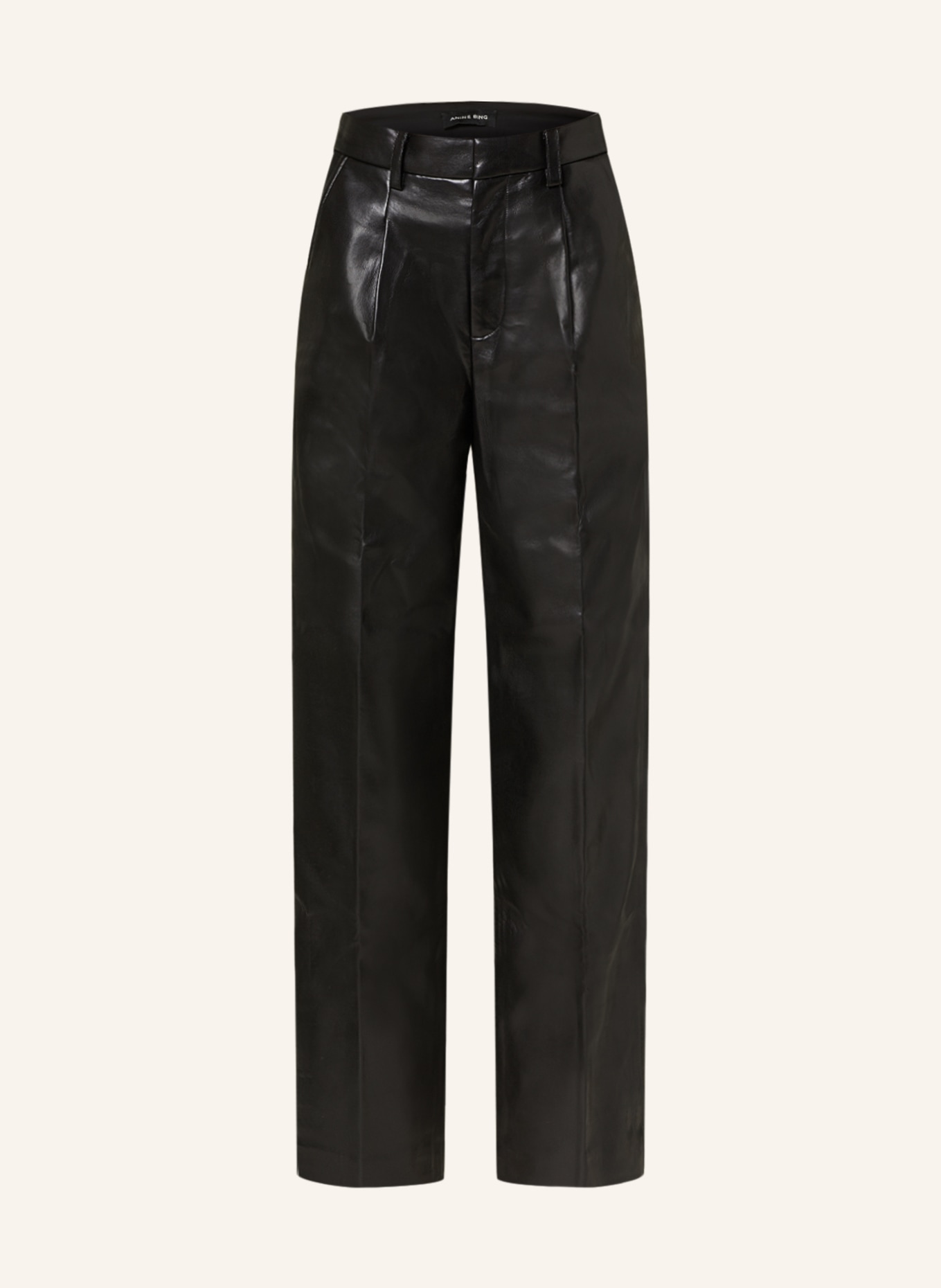 ANINE BING Trousers CARMEN in leather look, Color: BLACK (Image 1)