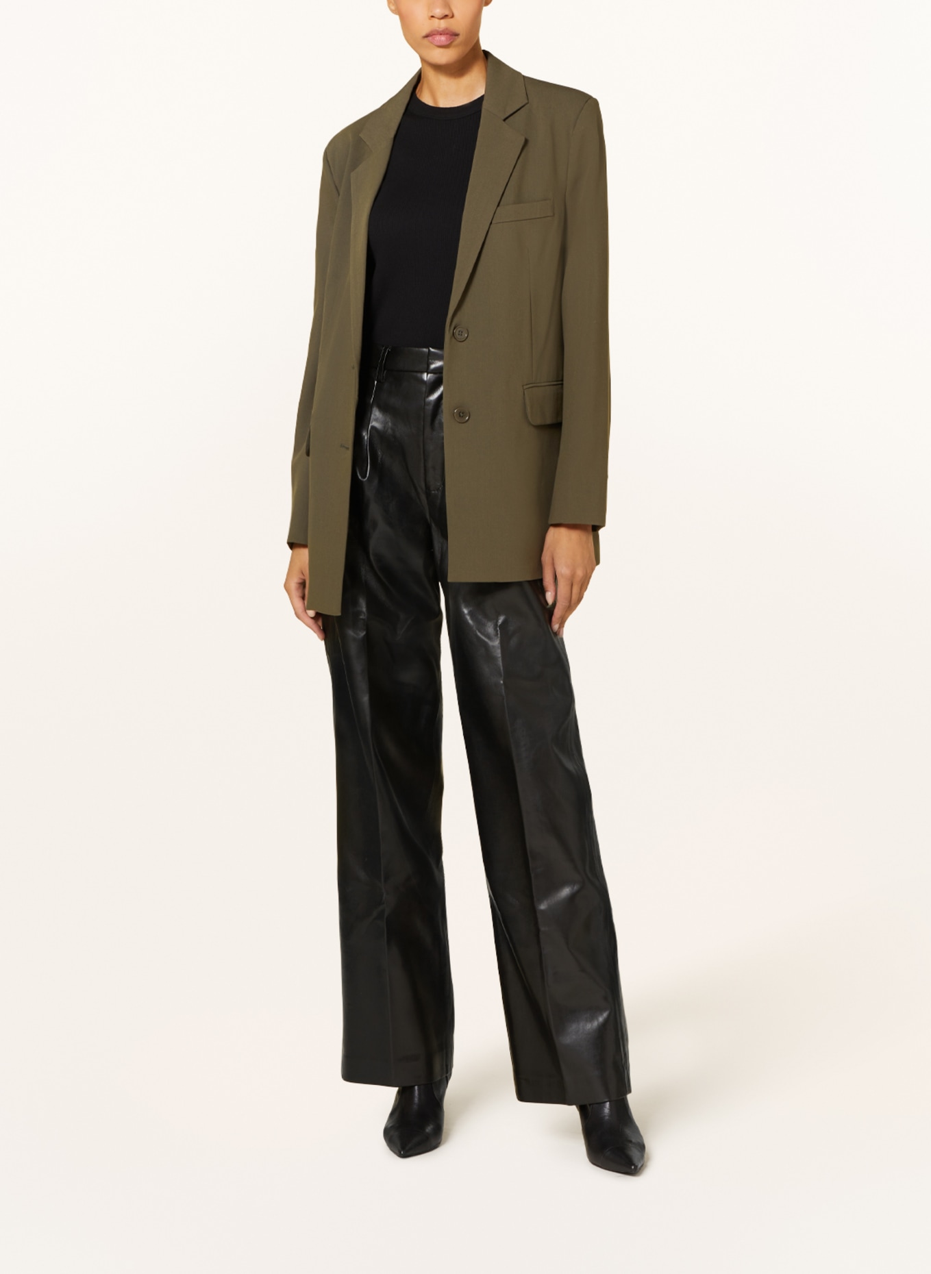 ANINE BING Trousers CARMEN in leather look, Color: BLACK (Image 2)