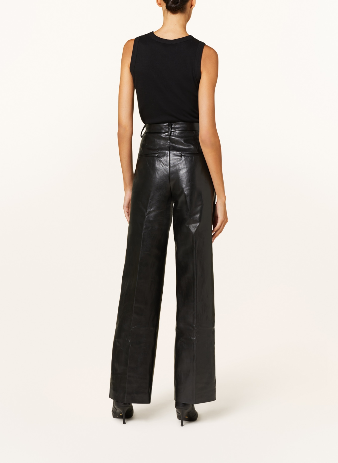 ANINE BING Trousers CARMEN in leather look, Color: BLACK (Image 3)