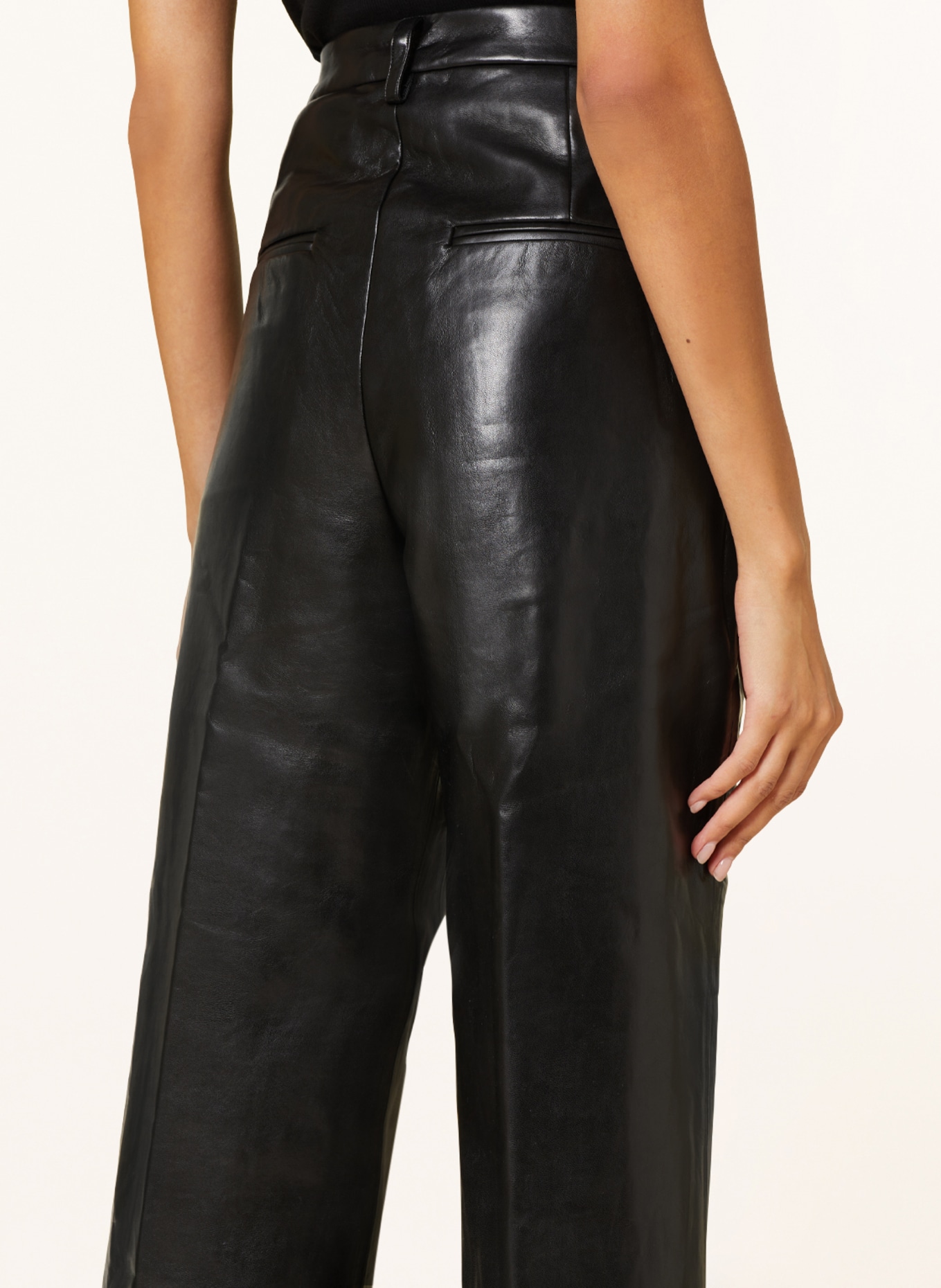 ANINE BING Trousers CARMEN in leather look, Color: BLACK (Image 5)