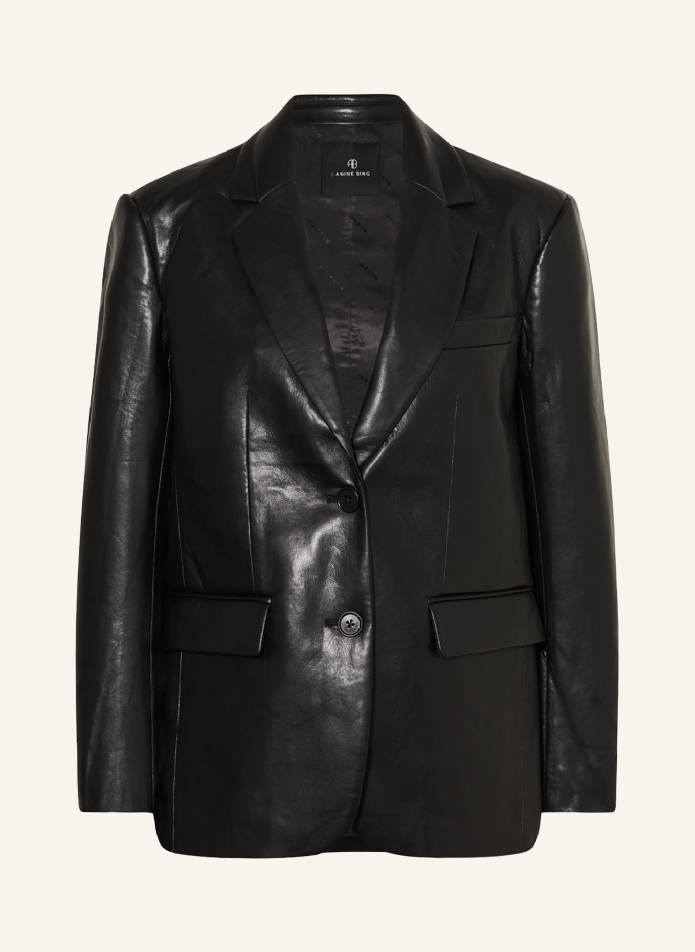 ANINE BING Blazer in leather look, Color: BLACK (Image 1)