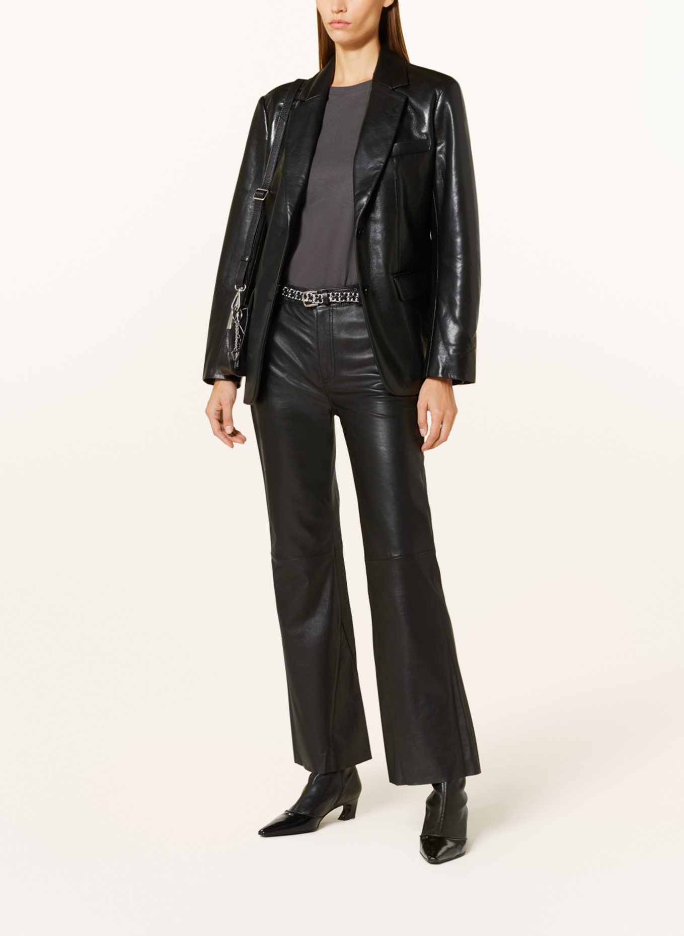 ANINE BING Blazer in leather look, Color: BLACK (Image 2)