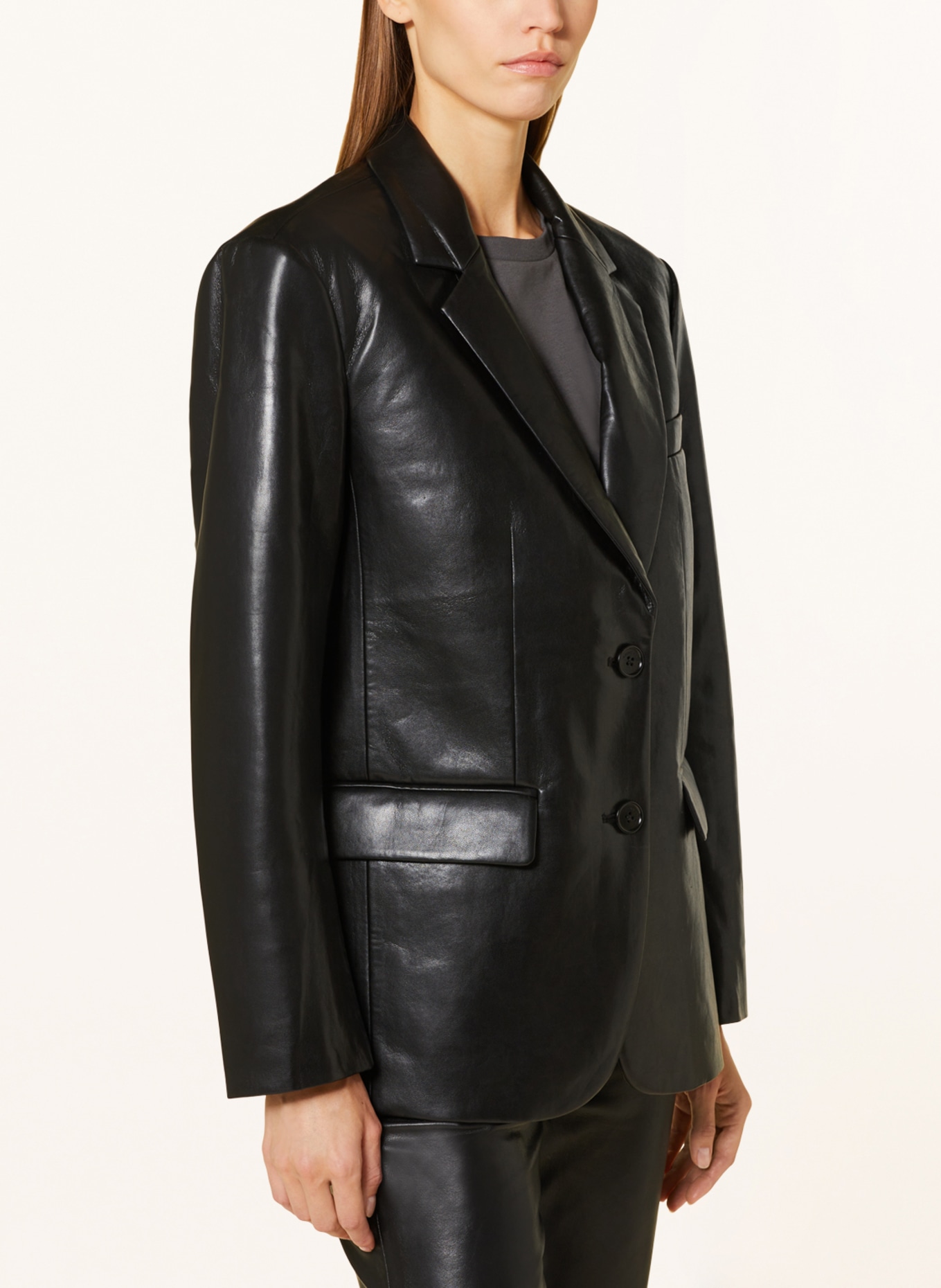 ANINE BING Blazer in leather look, Color: BLACK (Image 4)