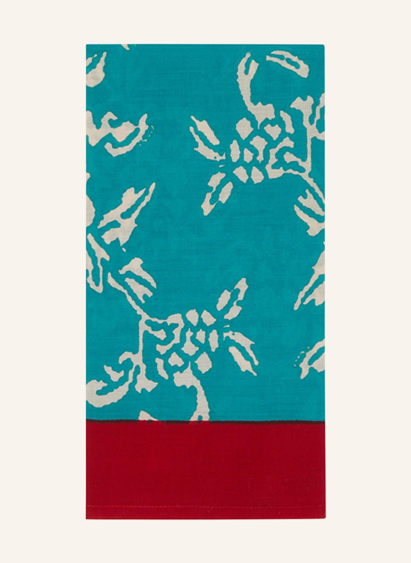 LISA CORTI Cloth napkin KANDEM, Color: GREEN/ WHITE/ DARK RED (Image 2)