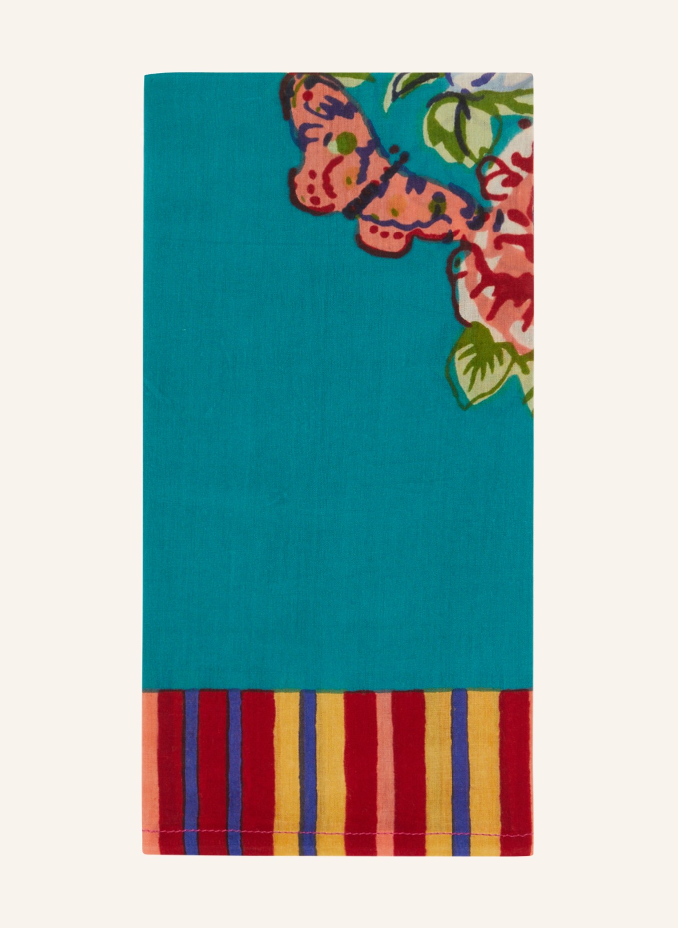 LISA CORTI Cloth napkin KANDEM, Color: GREEN/ BLUE/ RED (Image 2)
