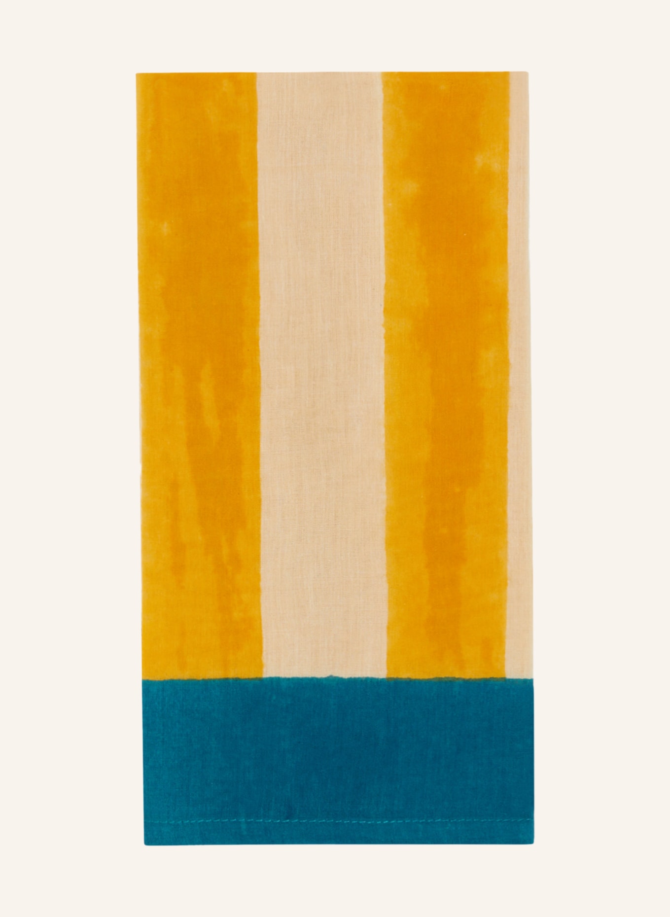 LISA CORTI Cloth napkin STRIPES, Color: YELLOW/ CREAM/ TEAL (Image 2)