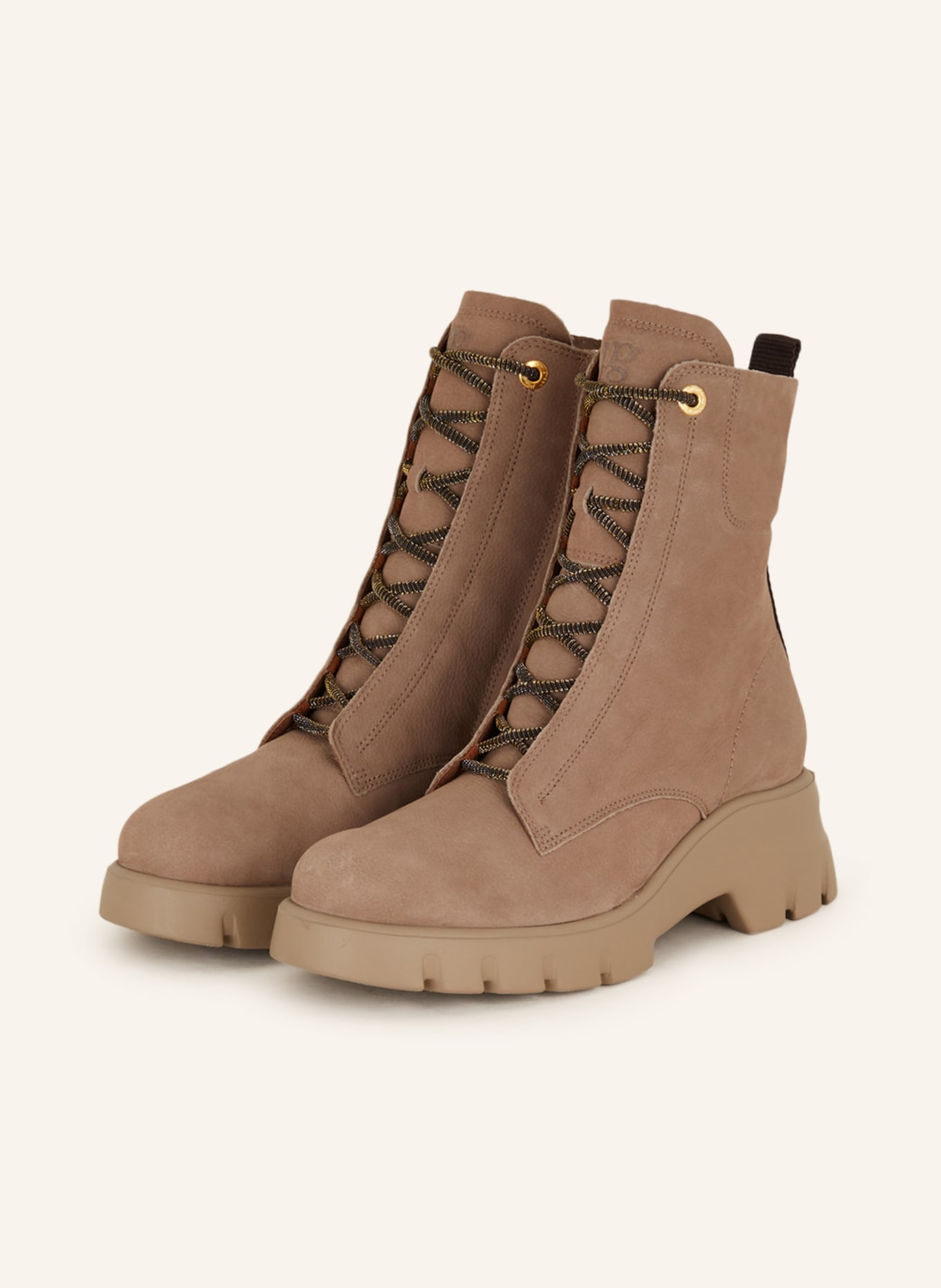 paul green Lace-up boots, Color: BEIGE (Image 1)