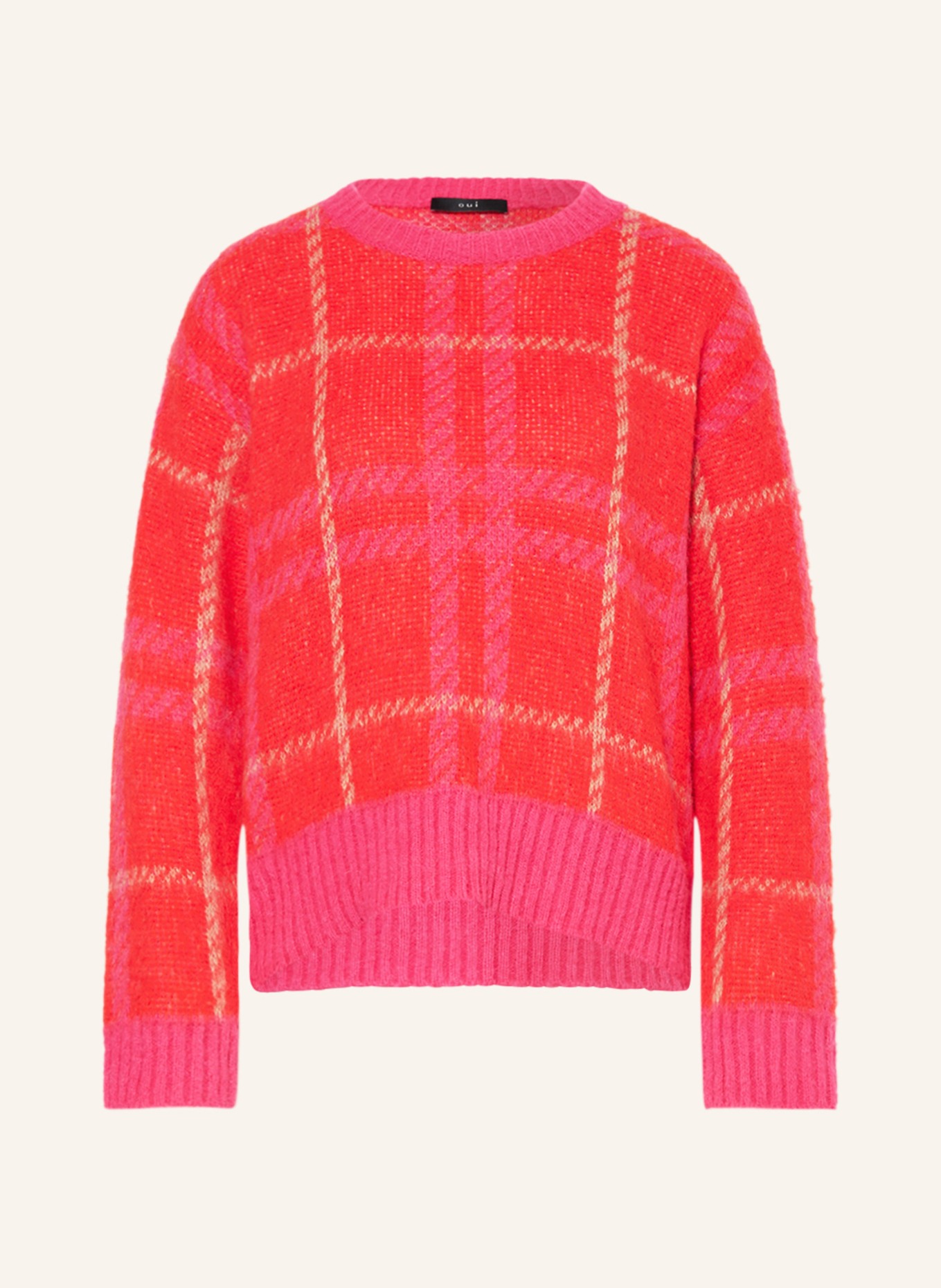 oui Pullover, Farbe: ROT/ PINK/ BEIGE(Bild null)