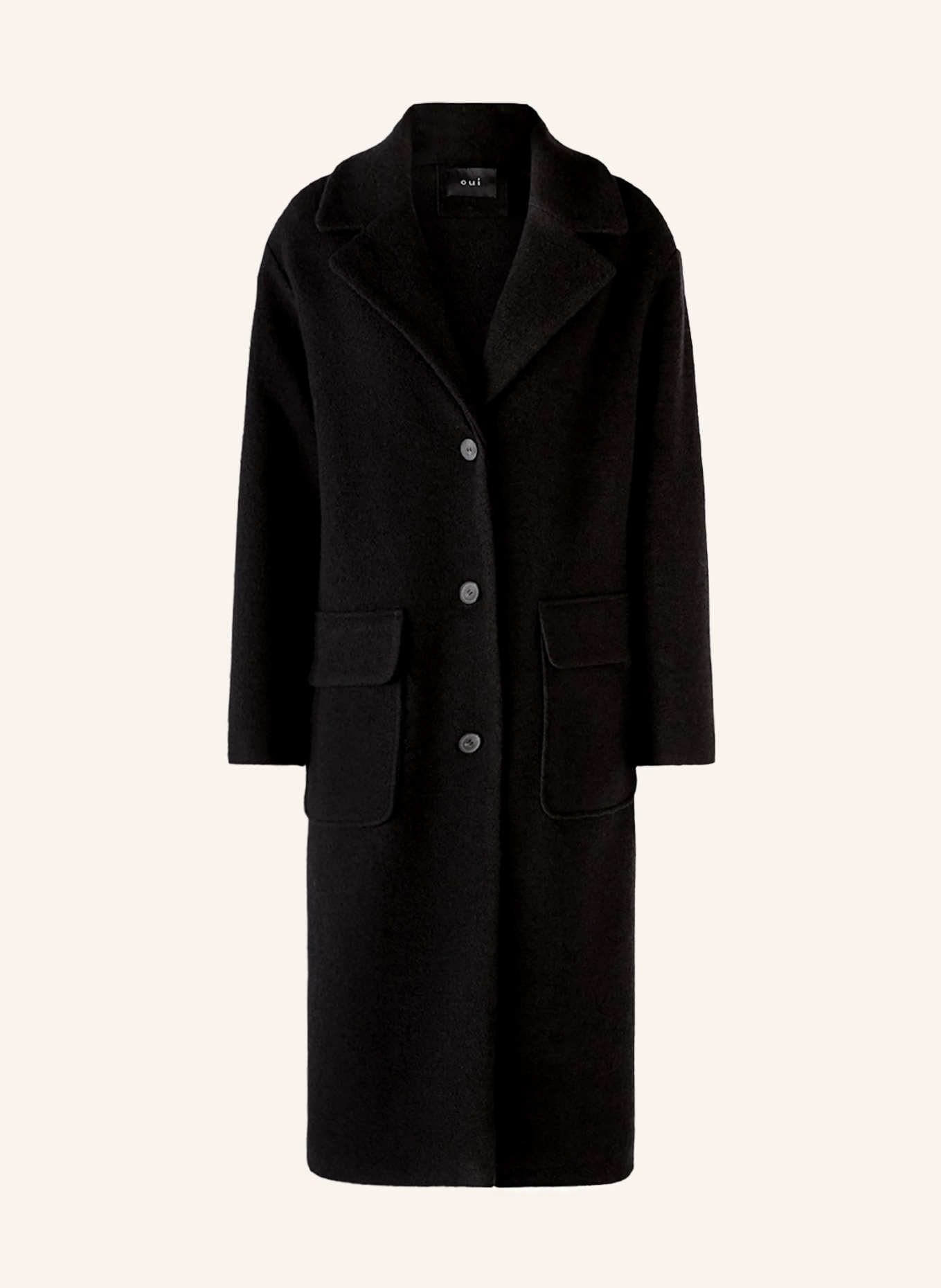 oui Wool coat, Color: BLACK (Image 1)
