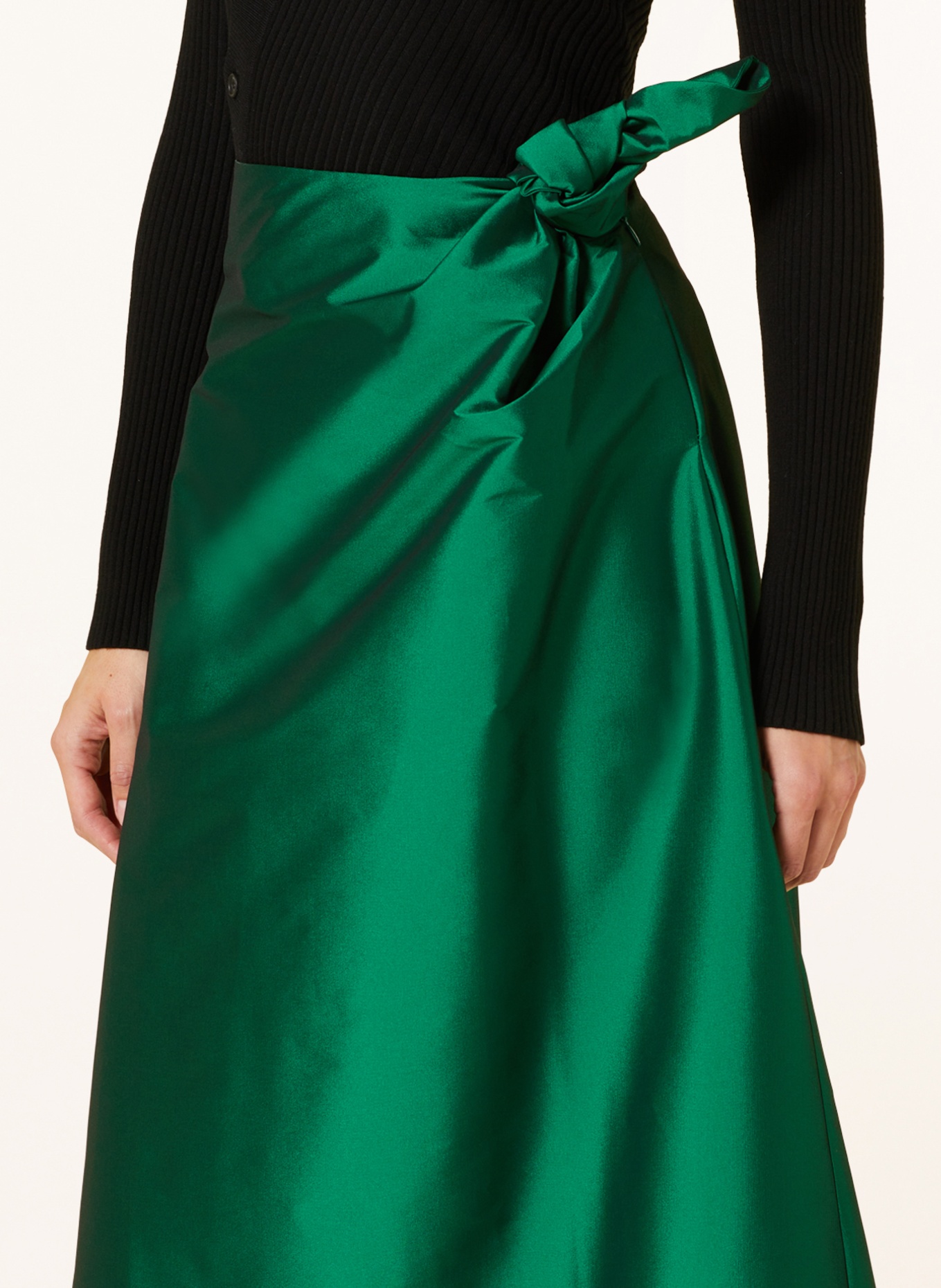 BERNADETTE Satin skirt CARLOTTA, Color: GREEN (Image 4)