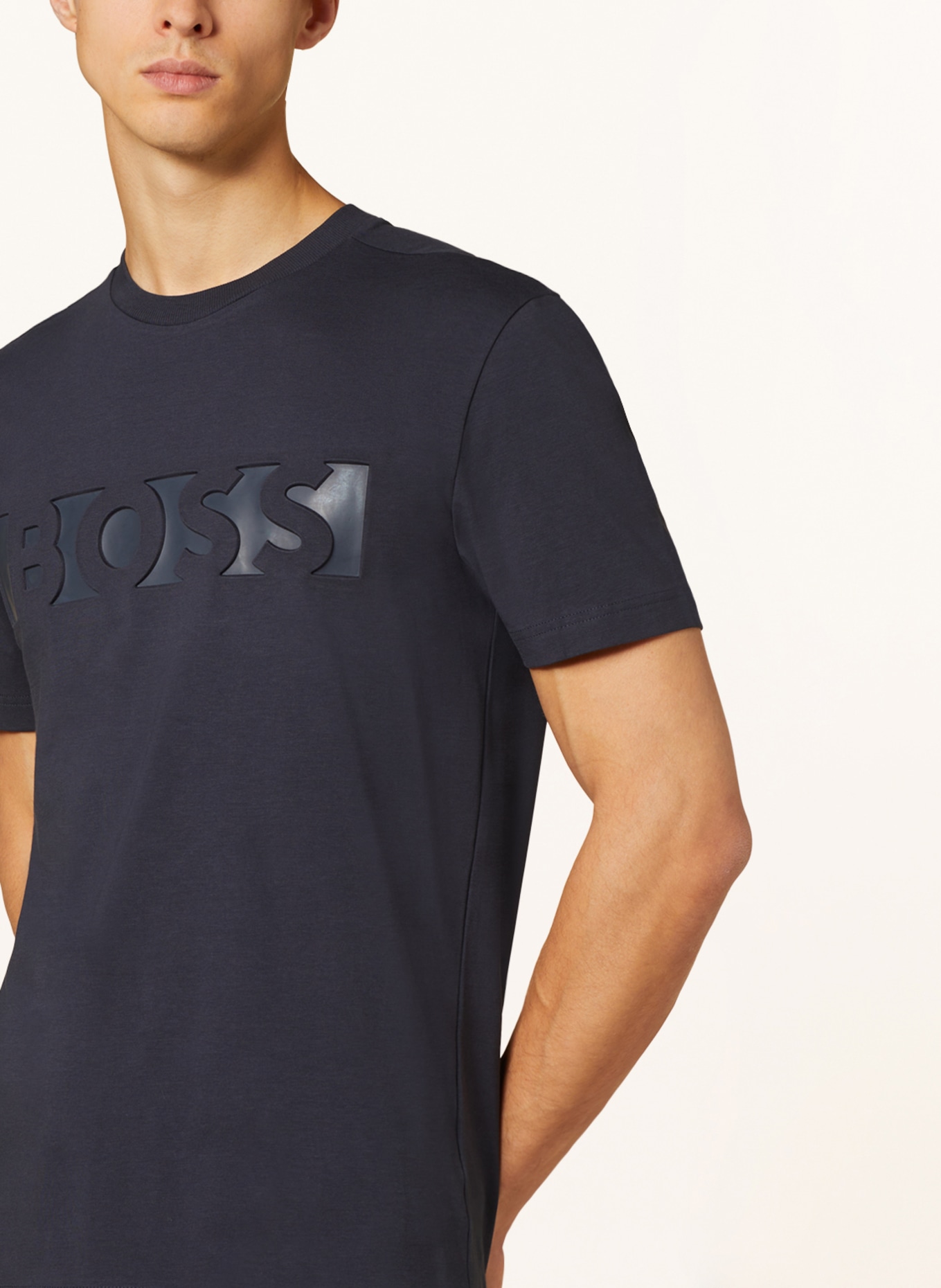 BOSS T-shirt TEE 4, Color: DARK BLUE (Image 4)