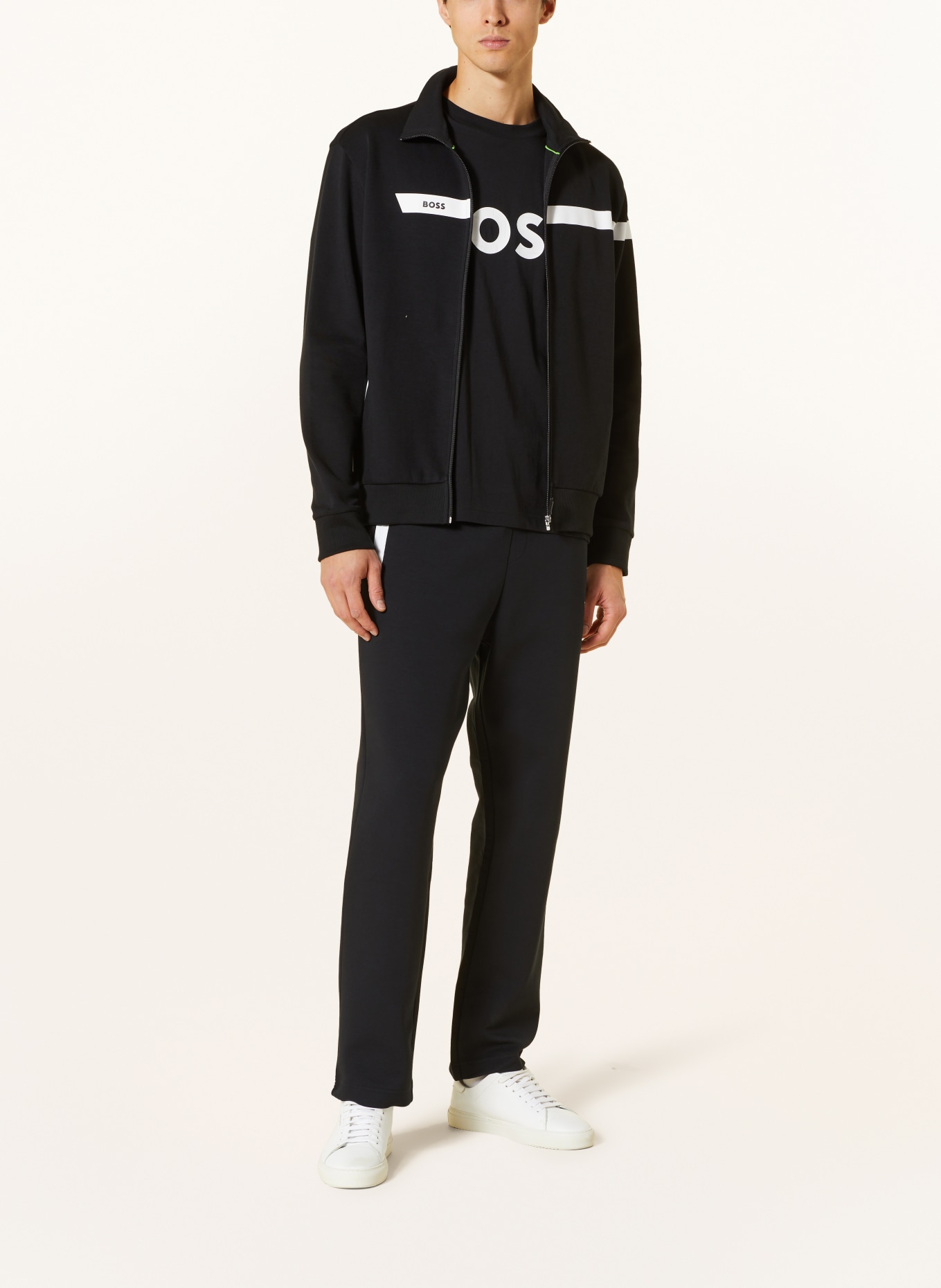BOSS Training jacket SKAZ, Color: BLACK/ WHITE (Image 2)