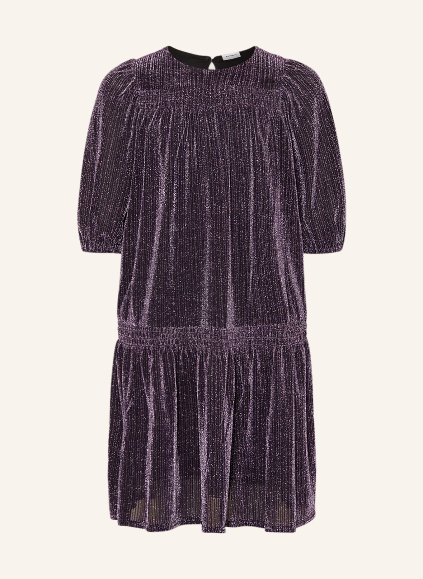 name it Kleid mit Glitzergarn, Farbe: DUNKELLILA (Bild 1)