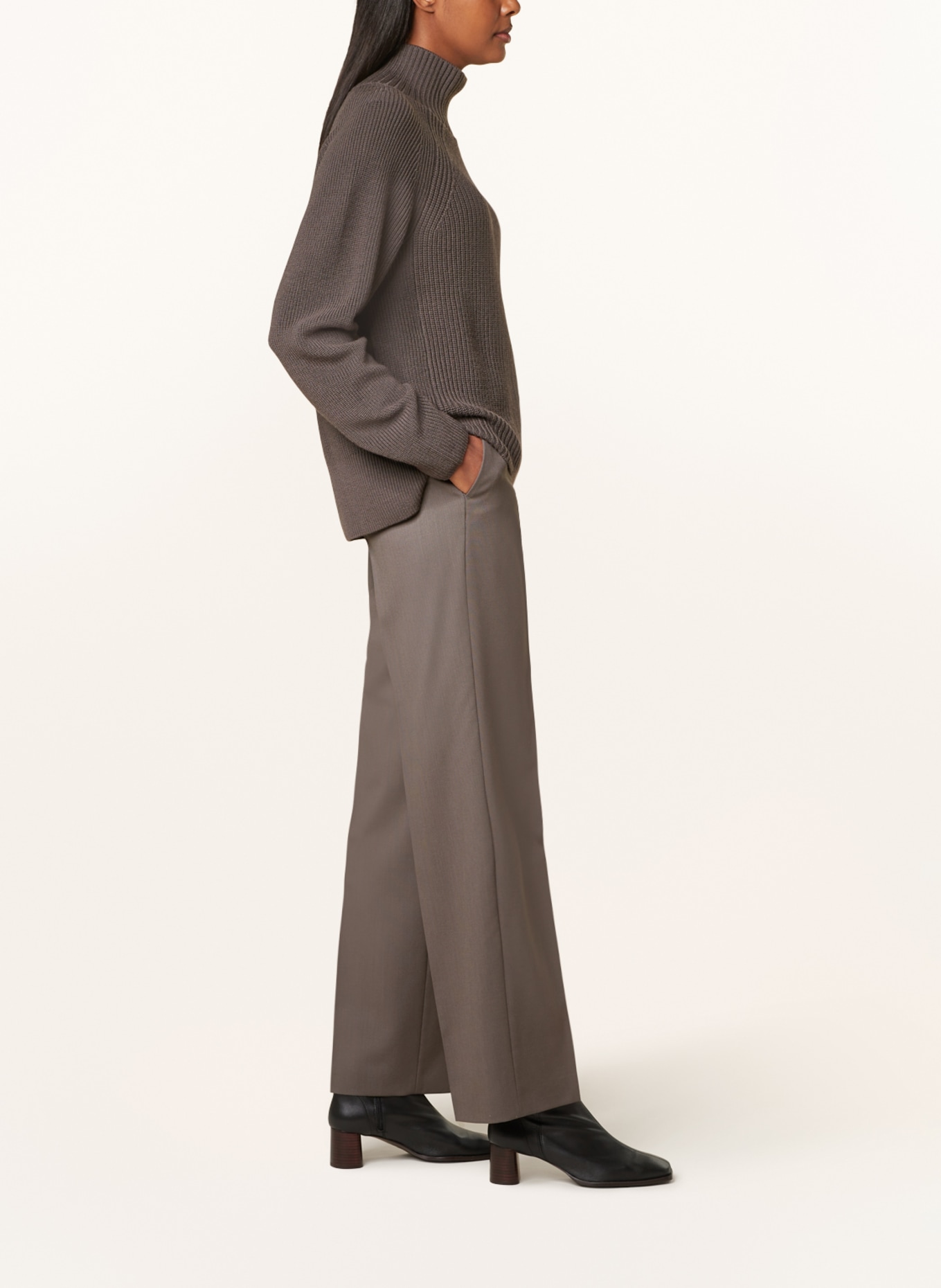 windsor. Wide leg trousers, Color: TAUPE (Image 4)