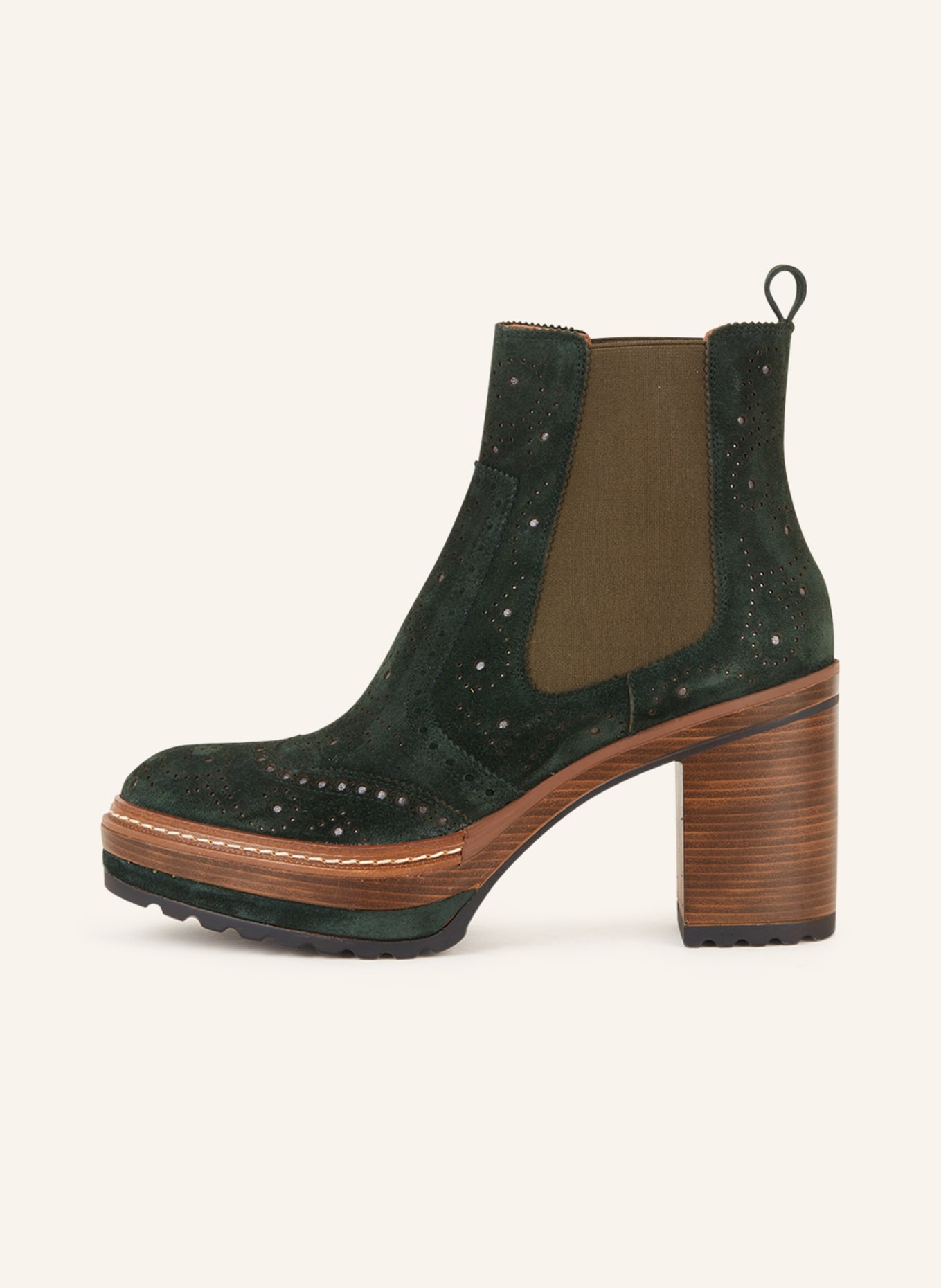 PONS QUINTANA Platform ankle boots OLIVIA, Color: DARK GREEN (Image 4)