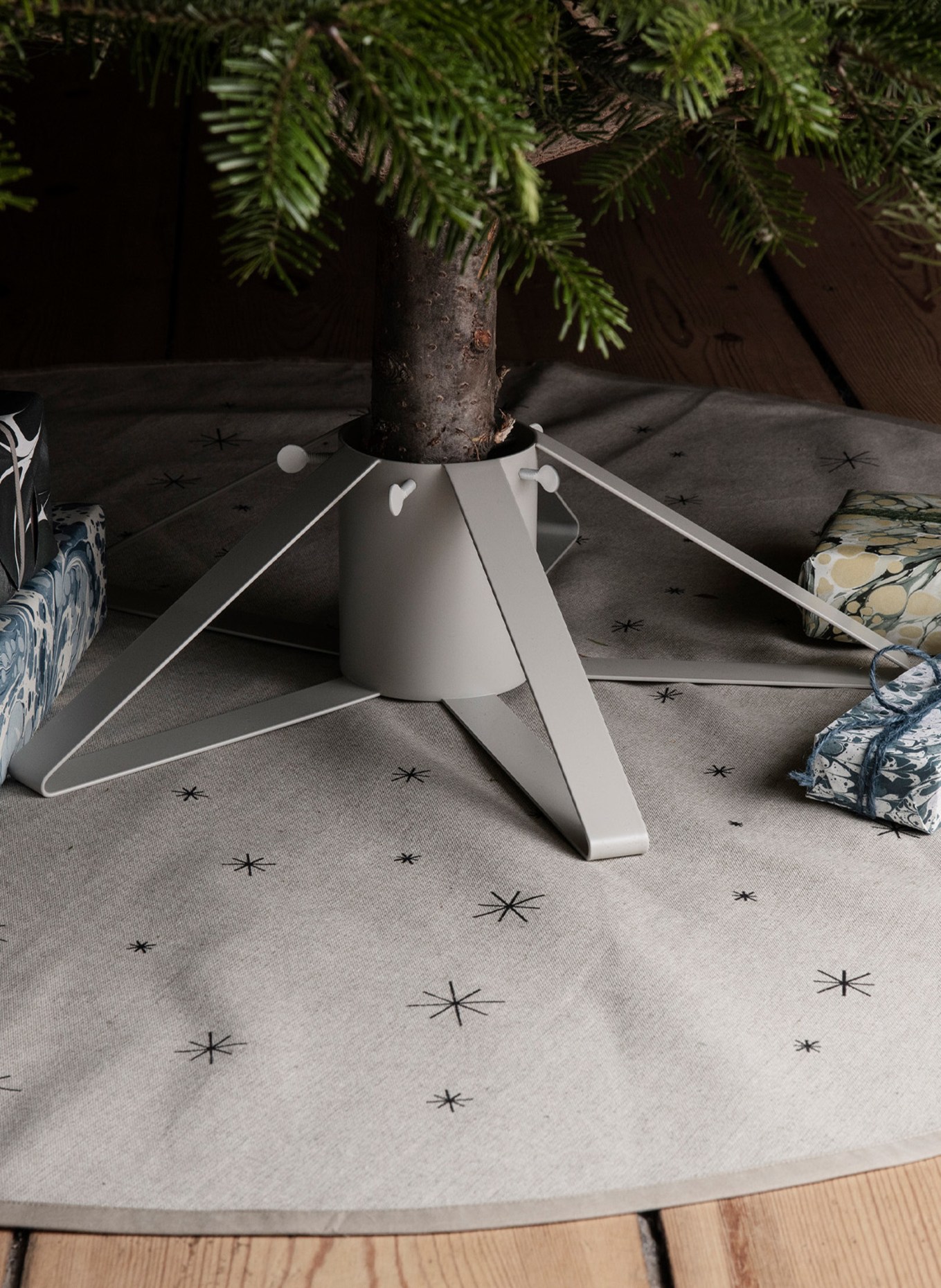 Ferm LIVING Christmas tree stand in light gray