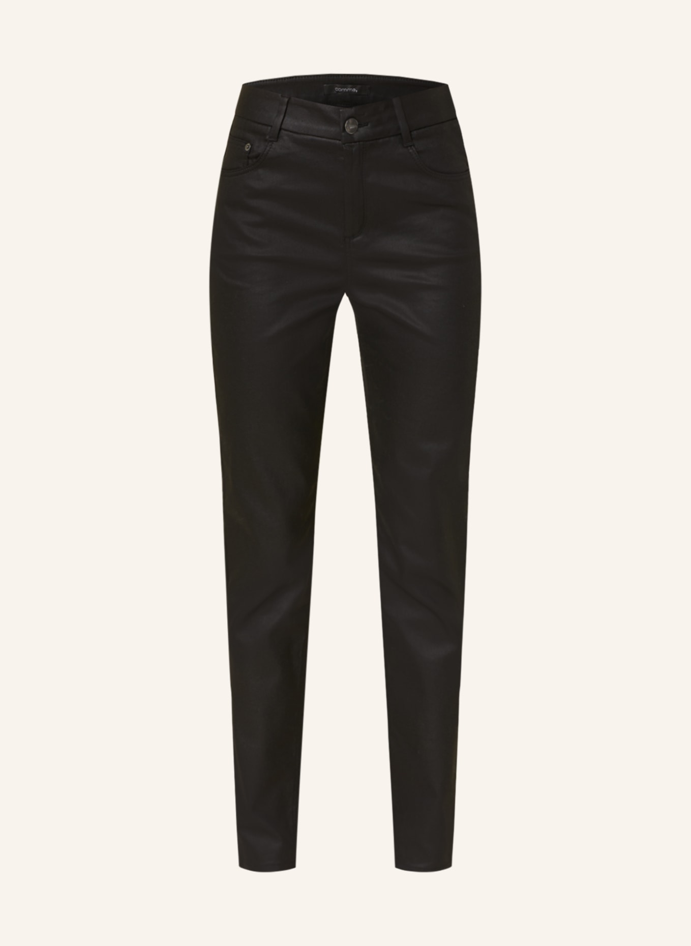 comma Coated jeans, Color: BLACK (Image 1)