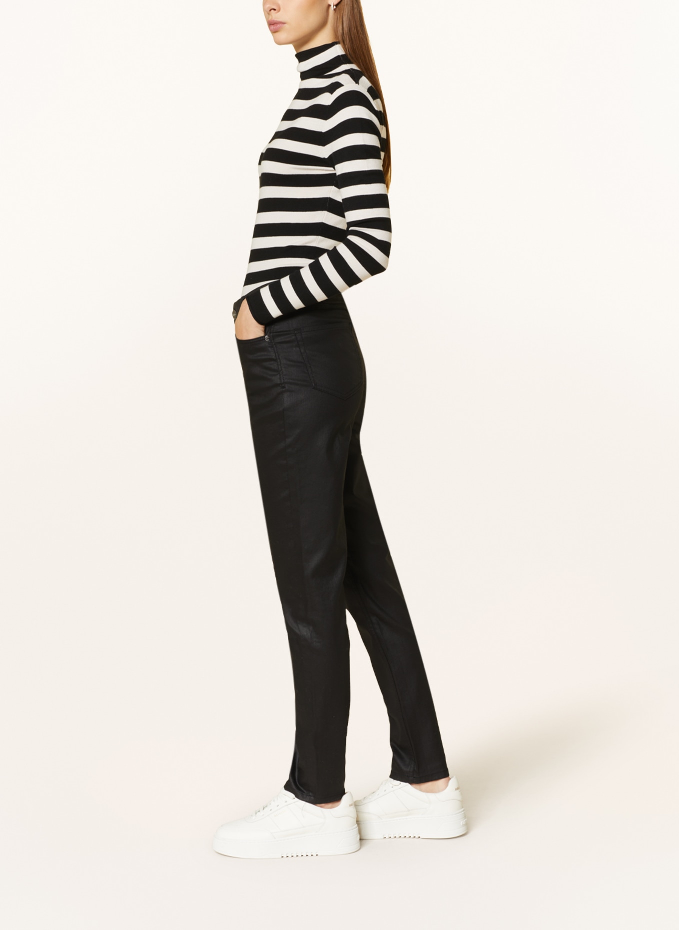 comma Coated jeans, Color: BLACK (Image 4)