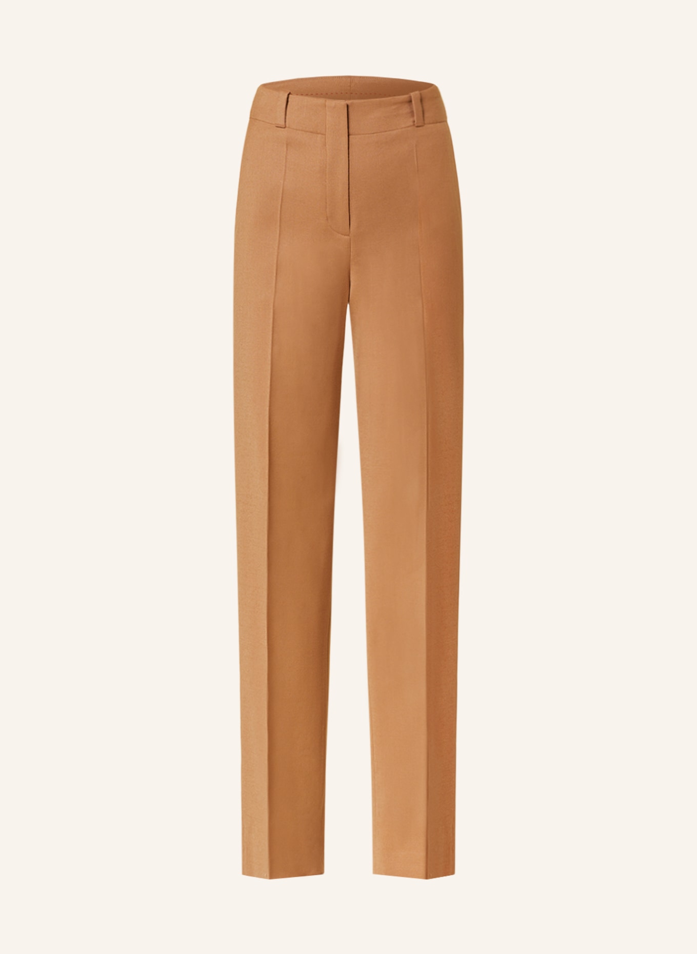 HUGO Wide leg trousers HULANA, Color: BROWN (Image 1)