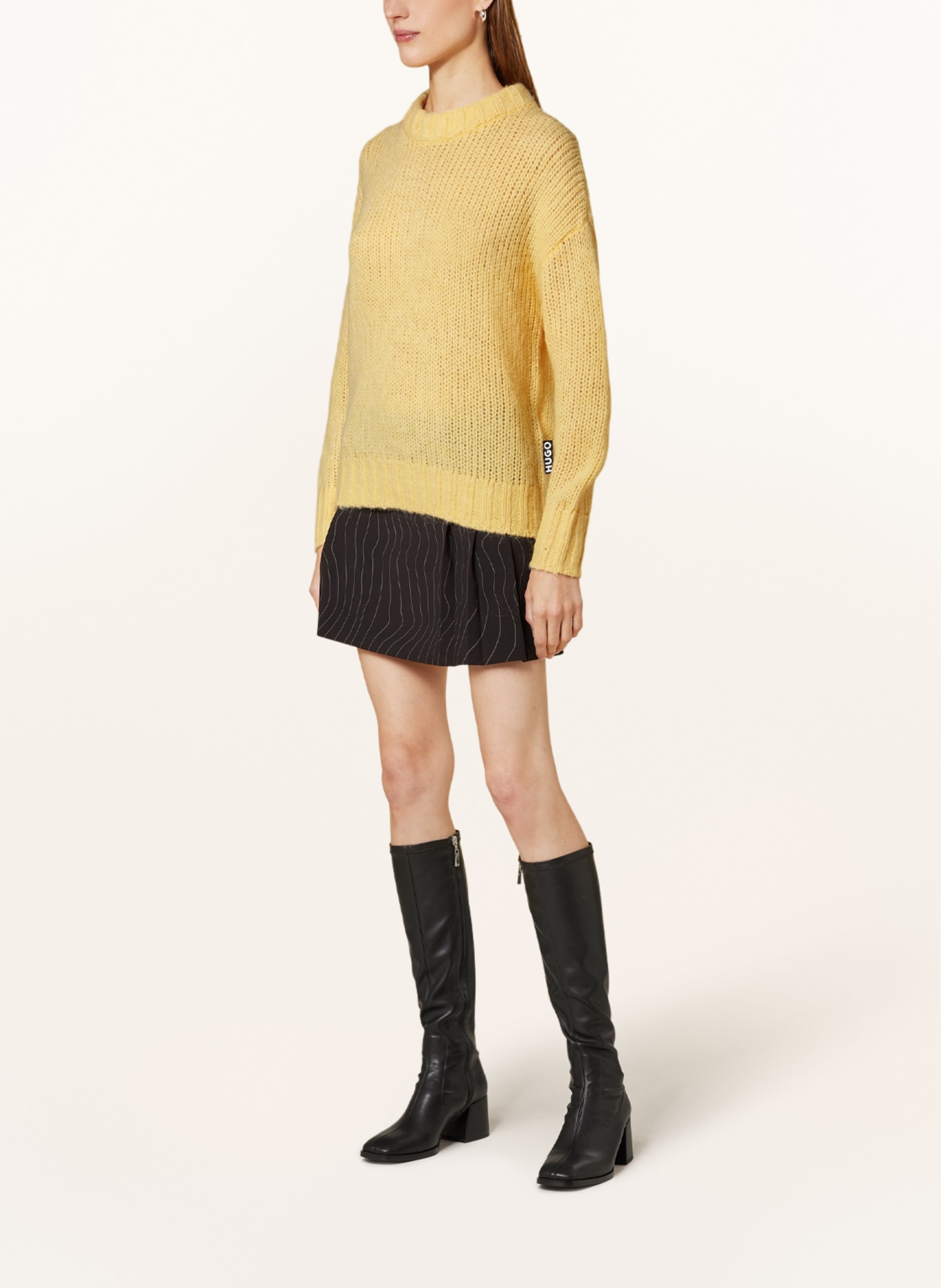 HUGO Sweater SLOOS, Color: LIGHT YELLOW (Image 2)