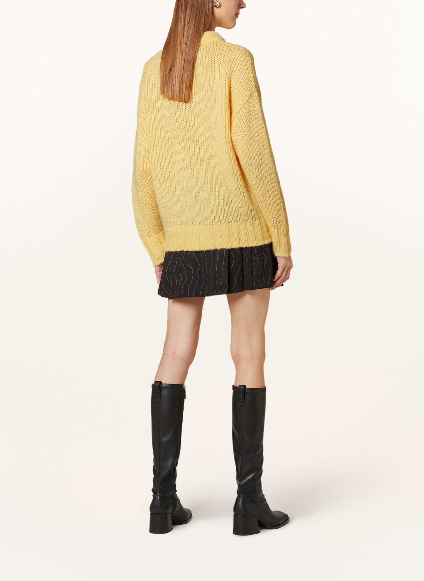HUGO Sweater SLOOS, Color: LIGHT YELLOW (Image 3)