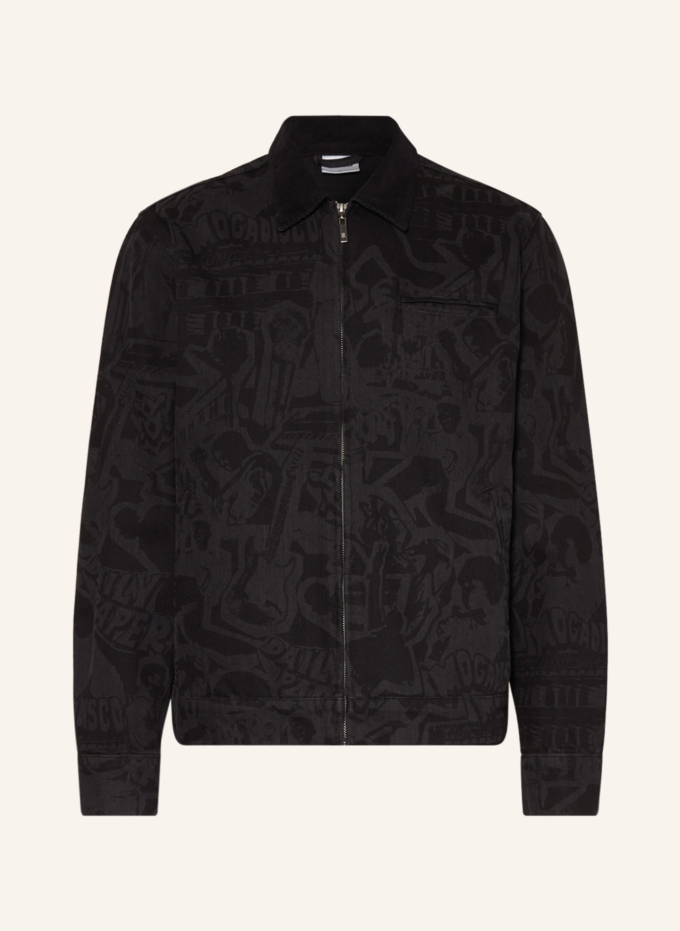 DAILY PAPER Denim jacket HOYAM, Color: BLACK (Image 1)