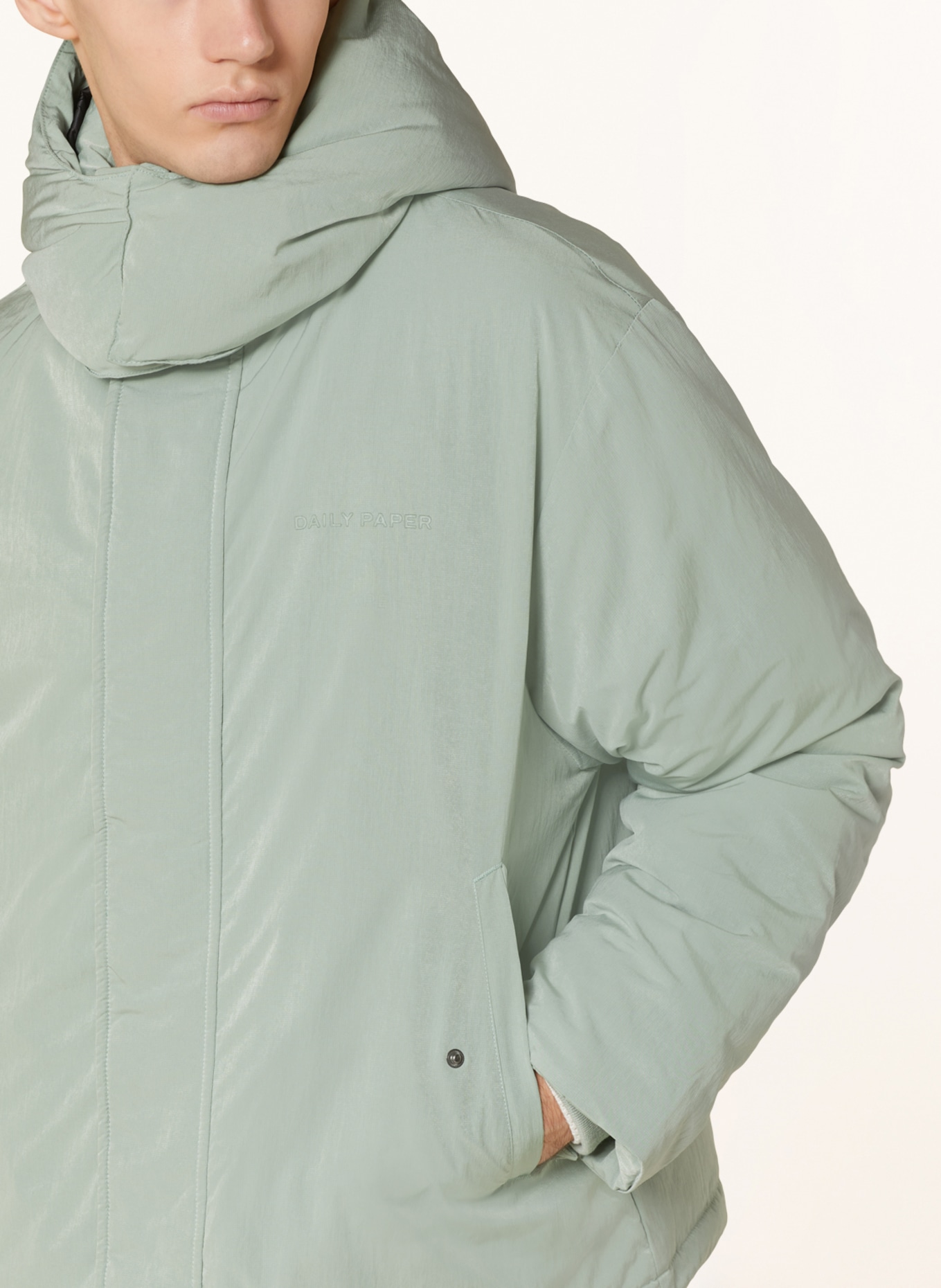 DAILY PAPER Jacket JOEL with removable hood, Color: MINT (Image 5)