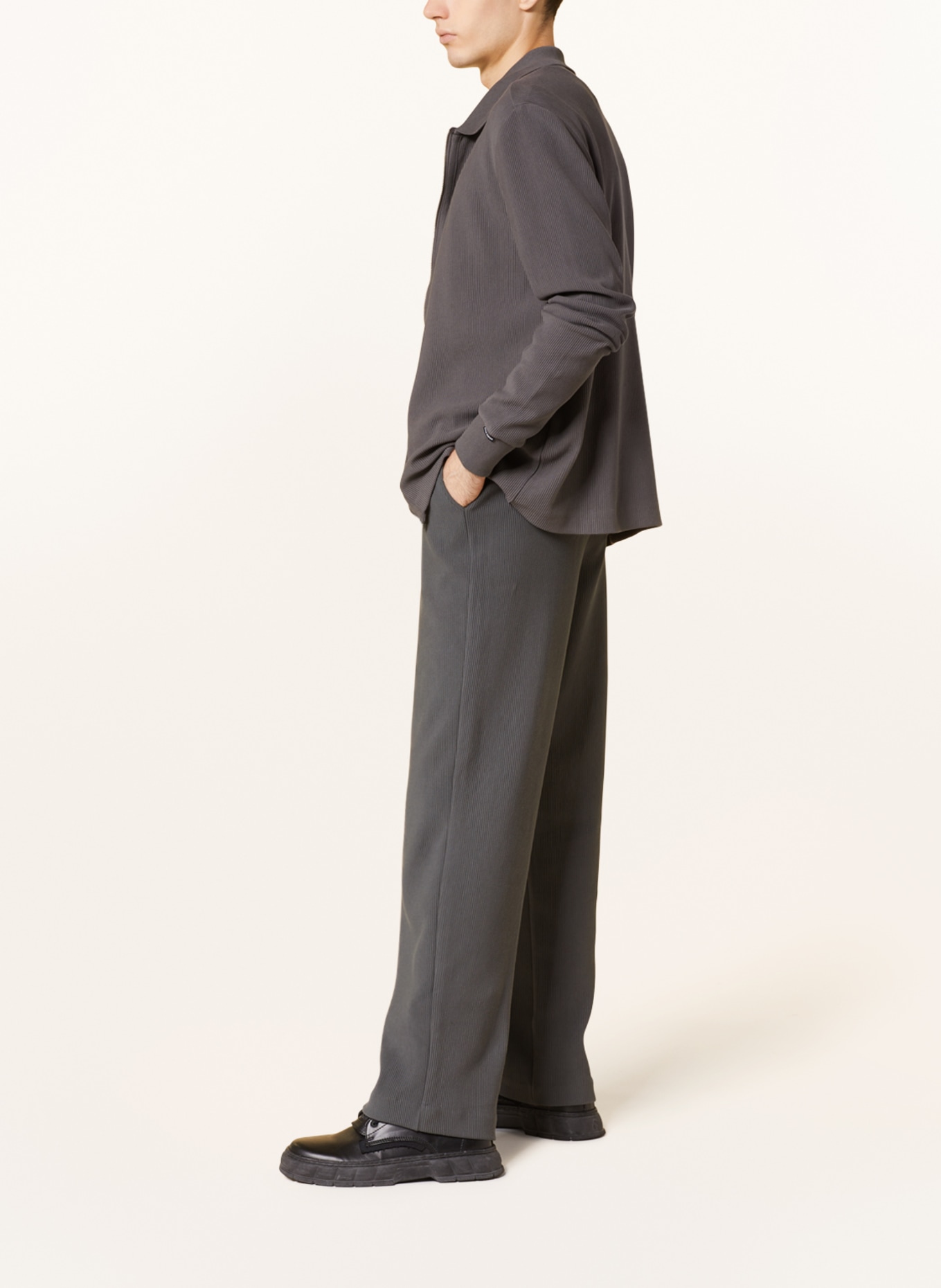 DAILY PAPER Knit trousers PARRAM, Color: GRAY (Image 4)