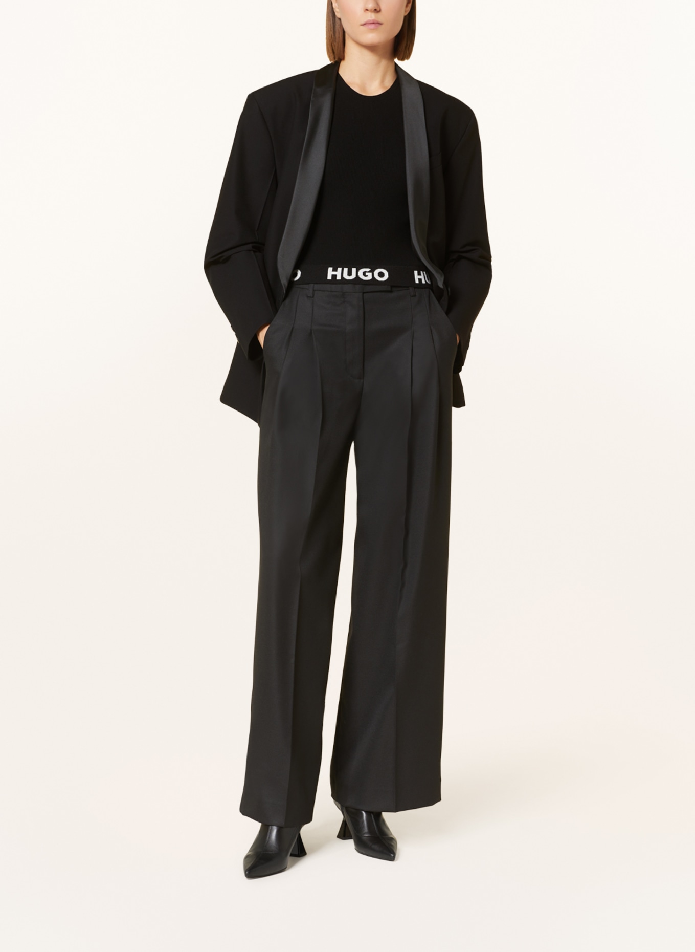 HUGO Long blazer AMUSAR, Color: BLACK (Image 2)