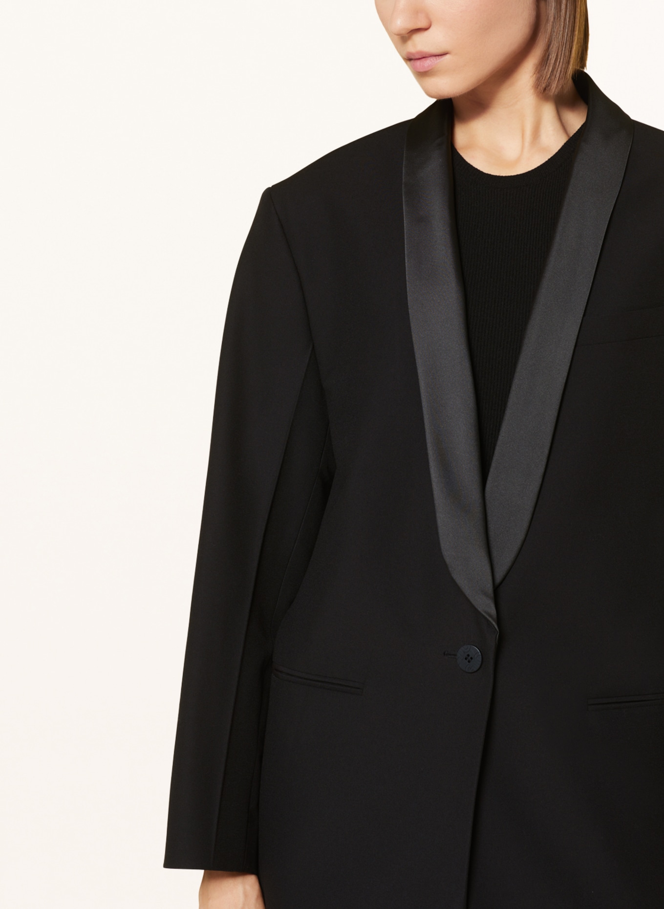 HUGO Long blazer AMUSAR, Color: BLACK (Image 4)