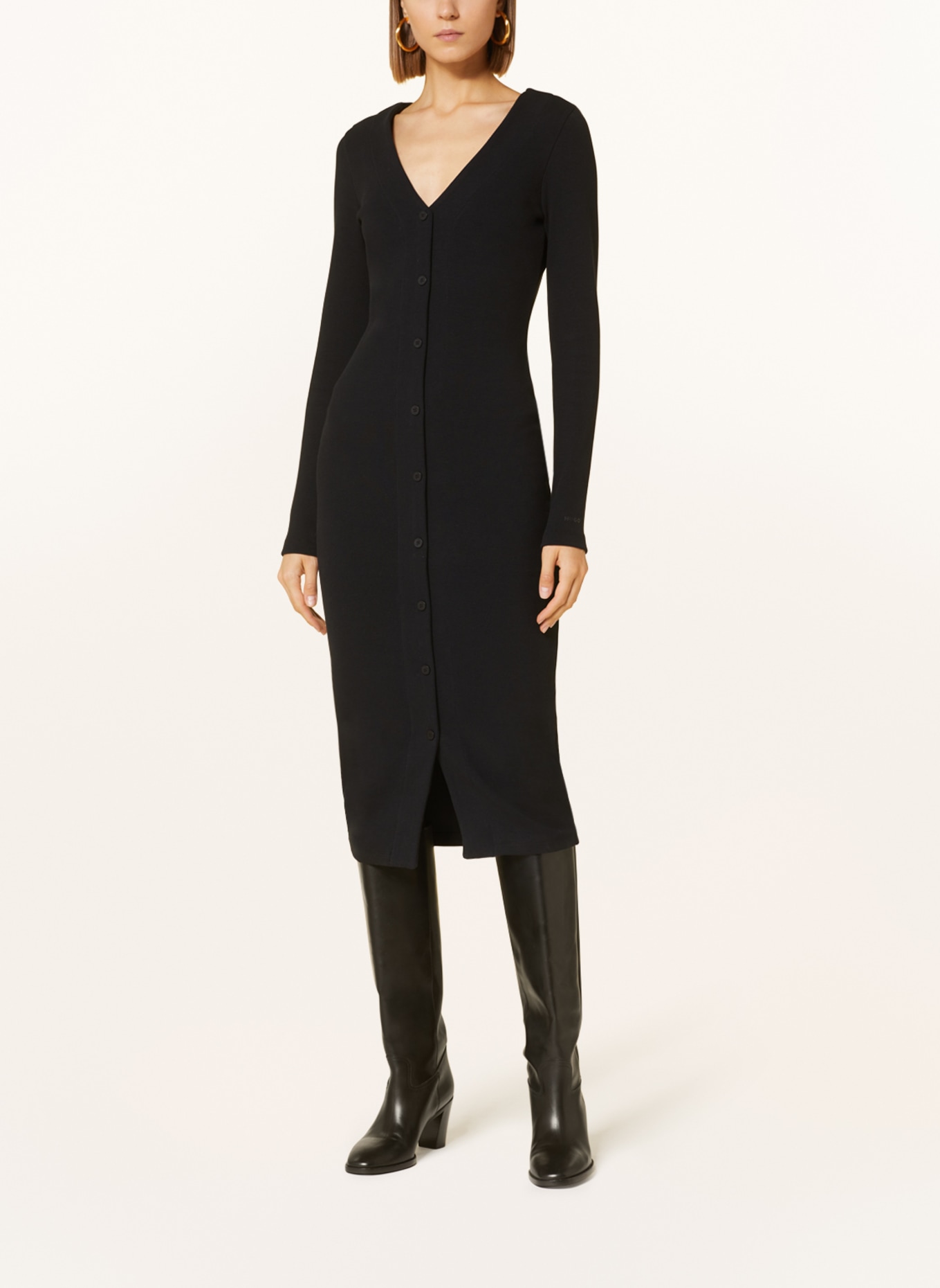 HUGO Jersey dress NAZALEA, Color: BLACK (Image 2)