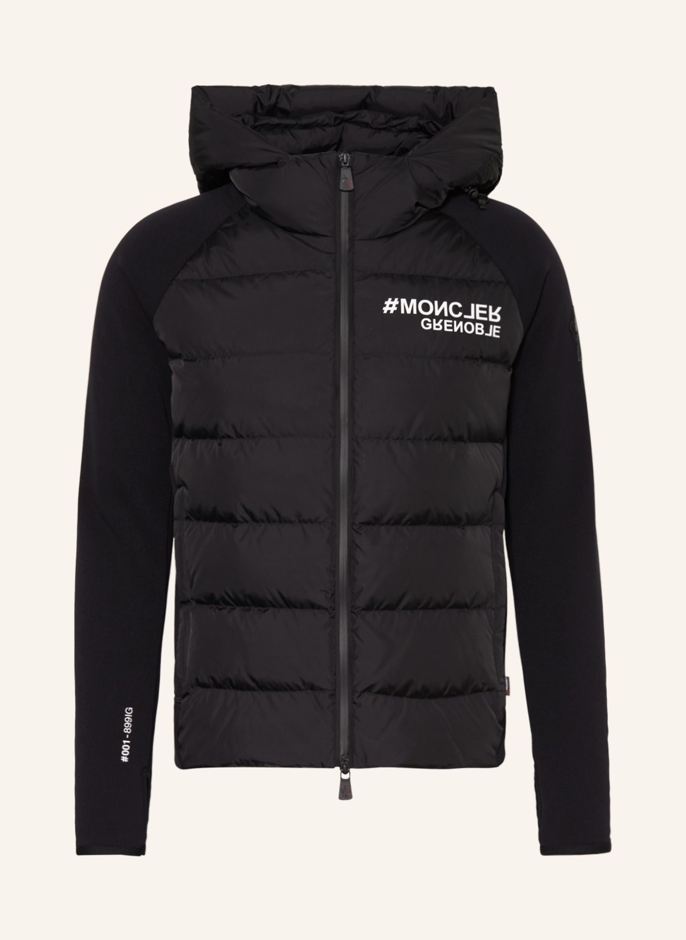 MONCLER GRENOBLE Down jacket in mixed materials, Color: BLACK (Image 1)