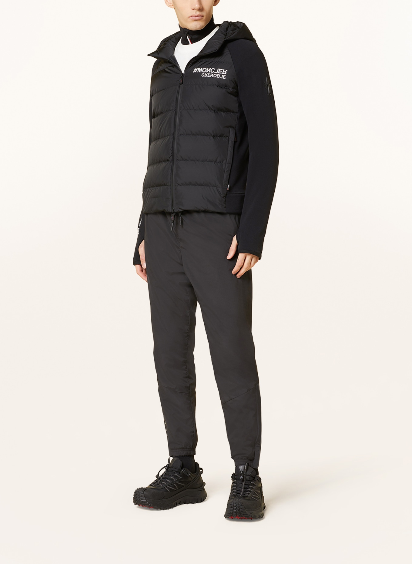 MONCLER GRENOBLE Down jacket in mixed materials, Color: BLACK (Image 2)