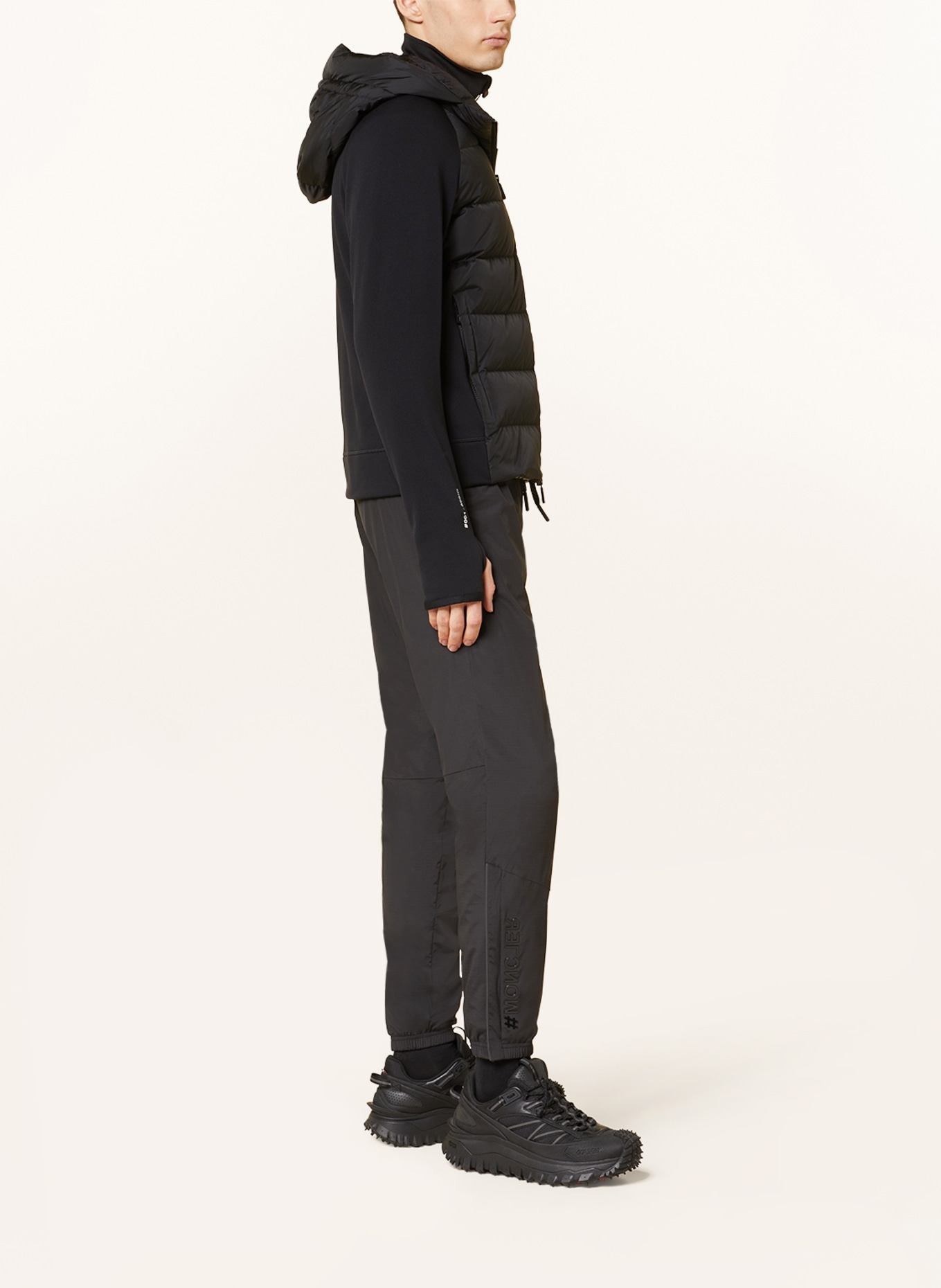 MONCLER GRENOBLE Down jacket in mixed materials, Color: BLACK (Image 4)