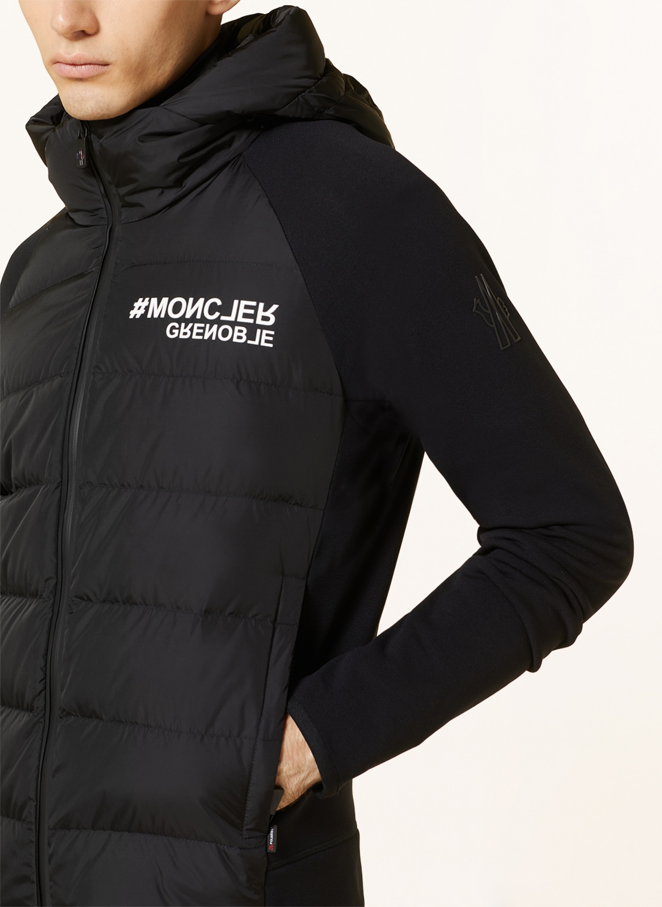 MONCLER GRENOBLE Down jacket in mixed materials, Color: BLACK (Image 5)