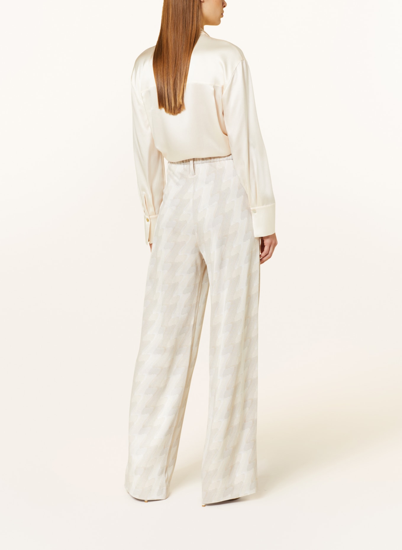 MAC DAYDREAM Wide leg trousers ROYCE, Color: CREAM/ LIGHT BROWN (Image 3)