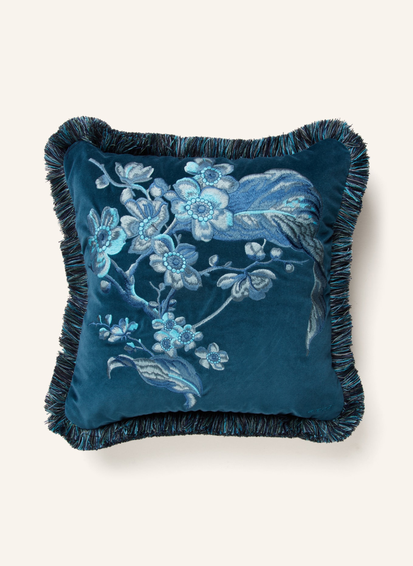 ETRO Home Decorative cushion, Color: DARK BLUE/ TURQUOISE/ LIGHT GRAY (Image 1)