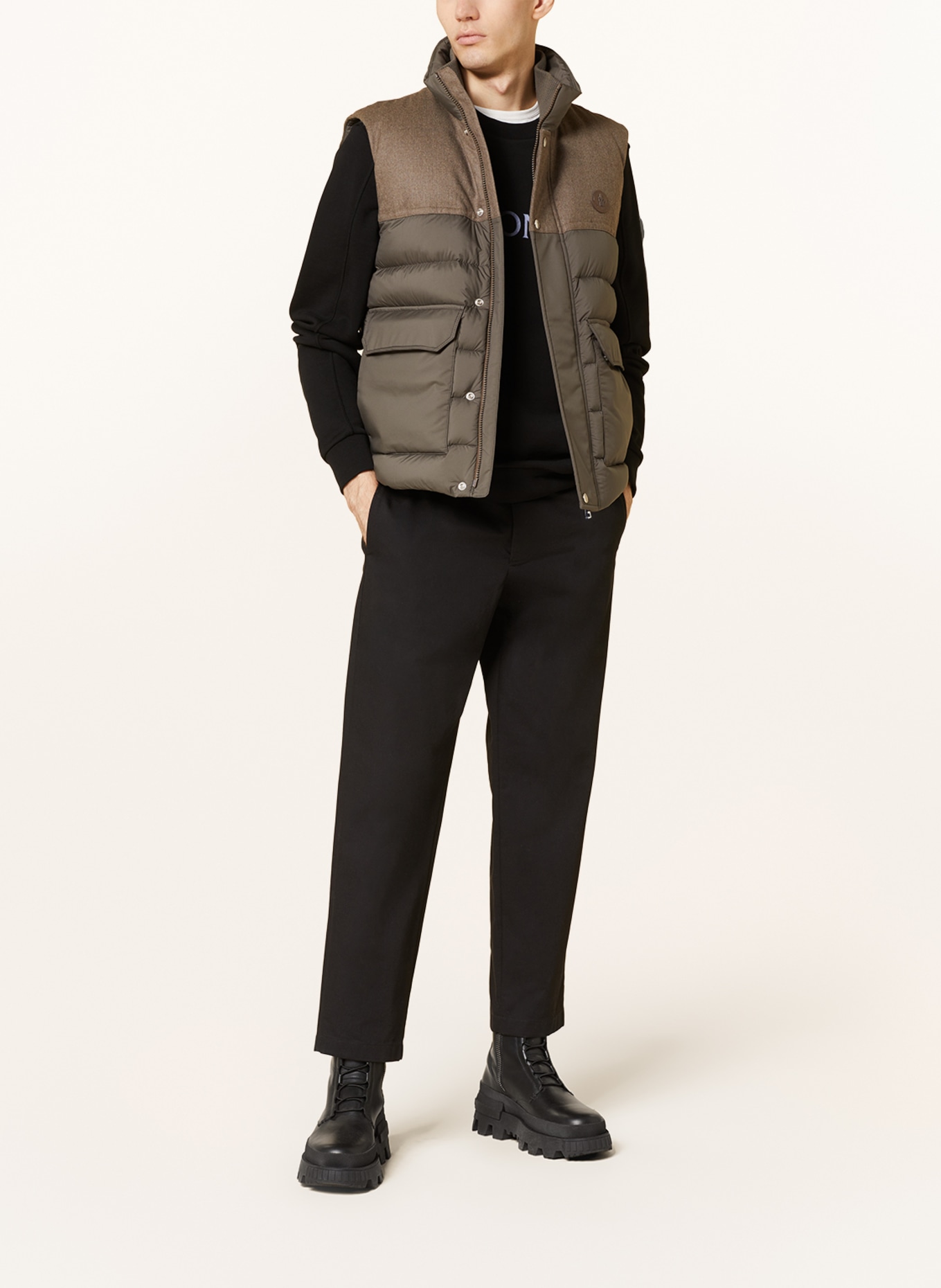 MONCLER Down vest RANCE, Color: BROWN (Image 2)