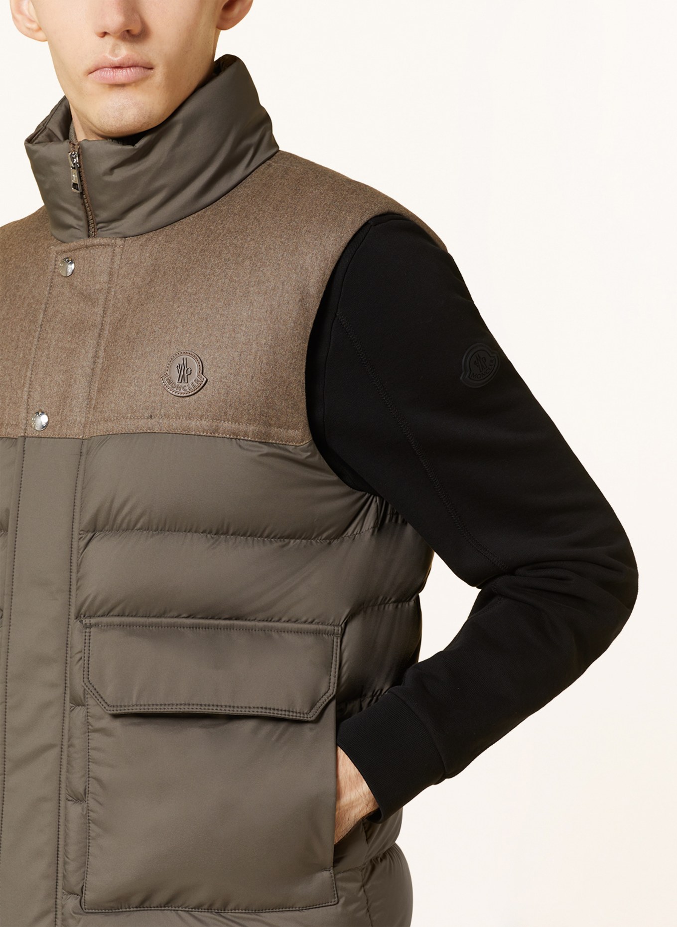 MONCLER Down vest RANCE, Color: BROWN (Image 4)