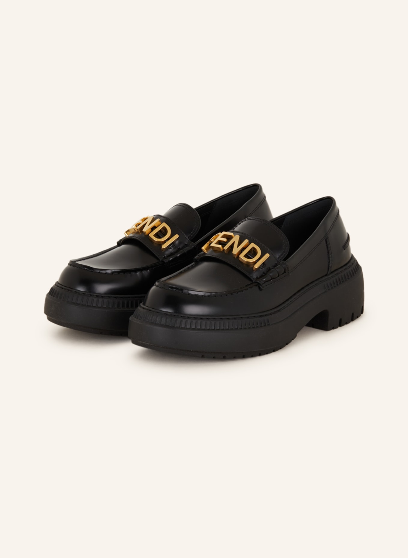 FENDI Platform loafers, Color: BLACK (Image 1)