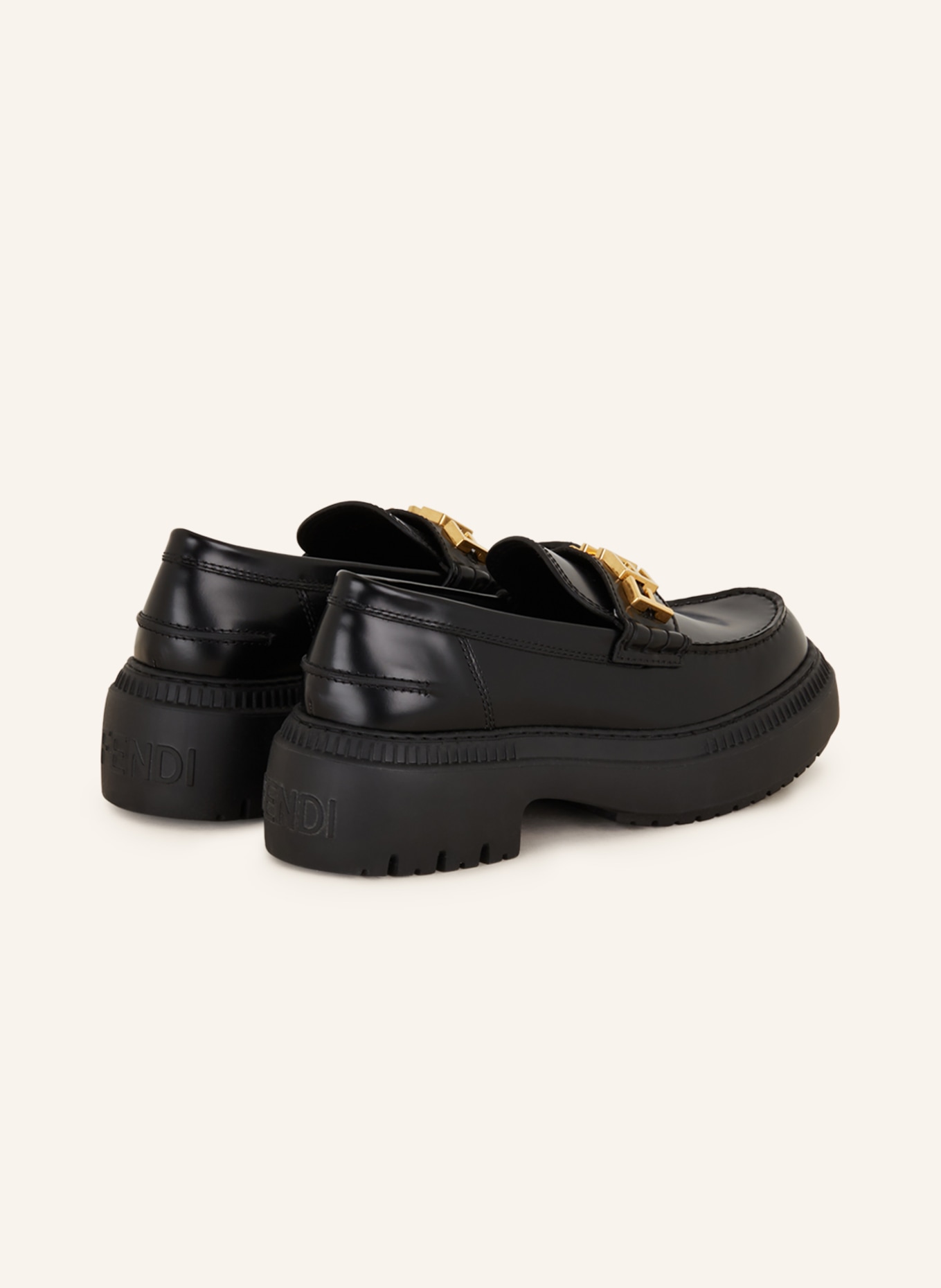 FENDI Platform loafers, Color: BLACK (Image 2)