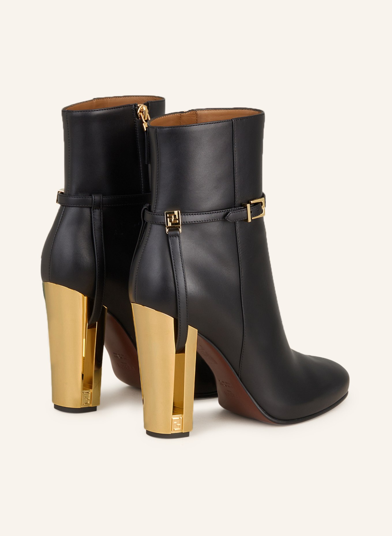 FENDI Ankle boots, Color: BLACK/ GOLD (Image 2)