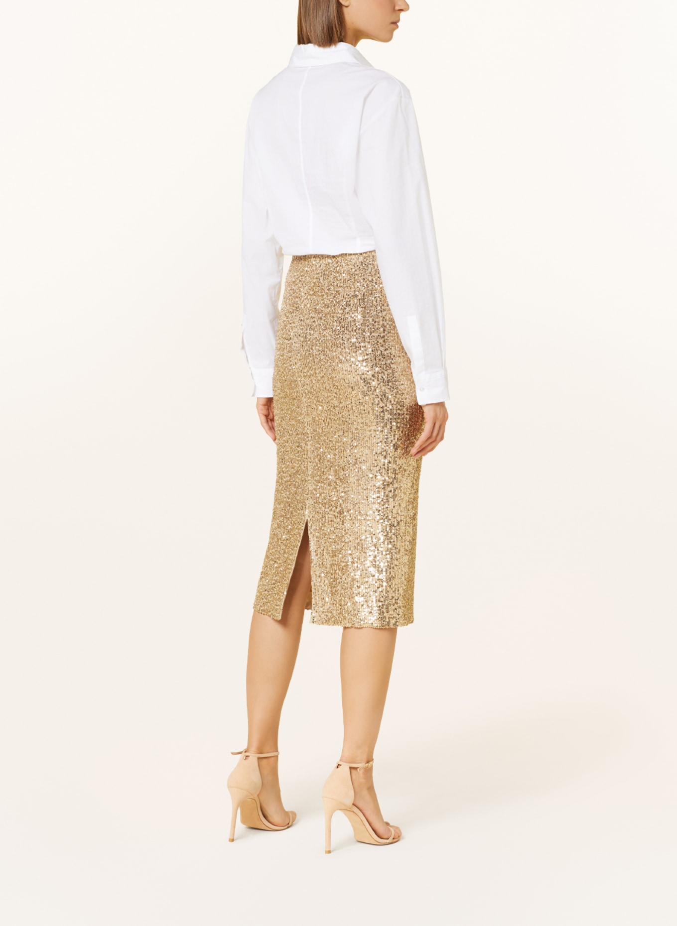 SLY 010 Sequin skirt, Color: GOLD (Image 3)