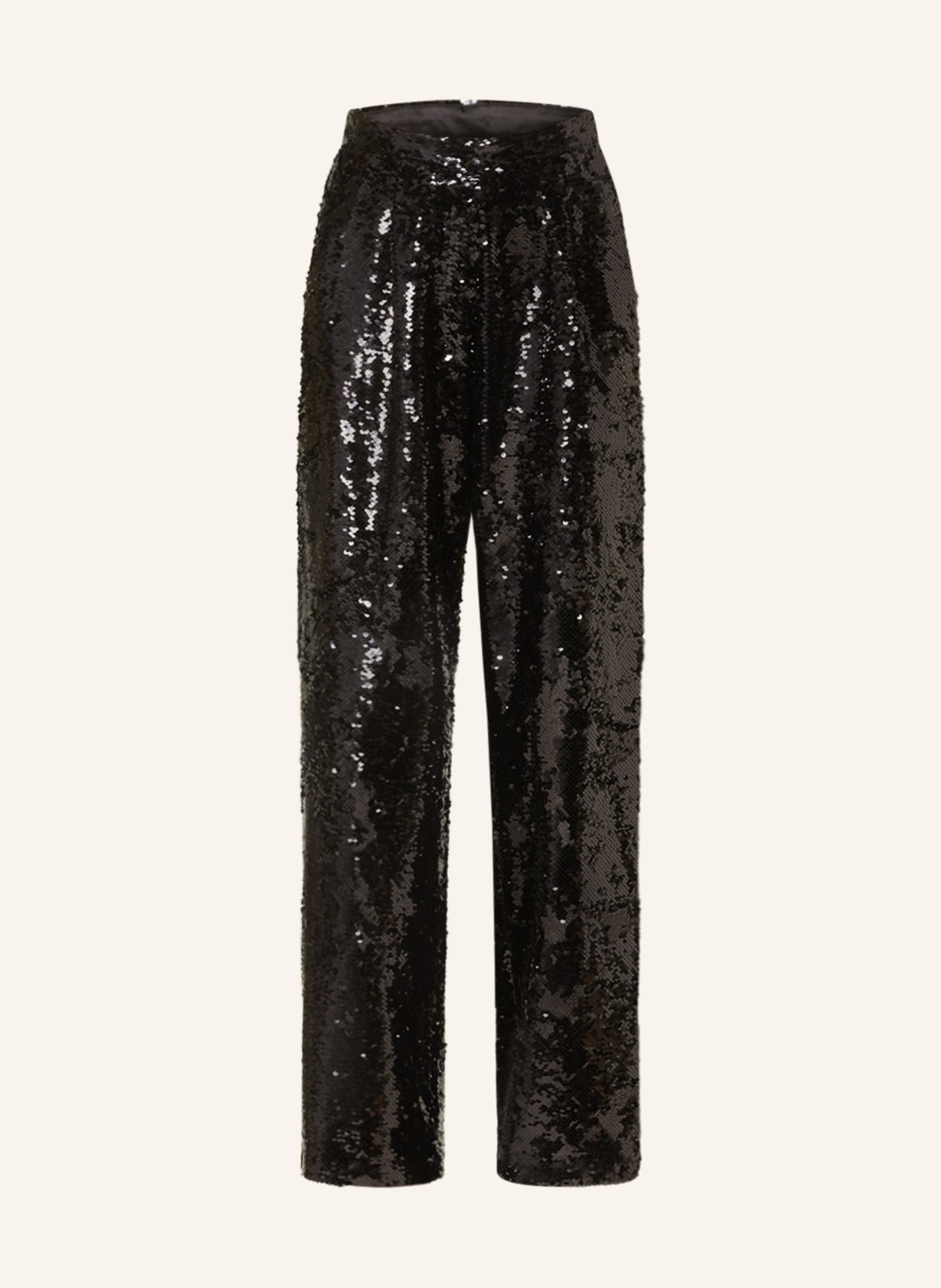 MRS & HUGS Wide leg trousers with sequins, Color: BLACK (Image 1)