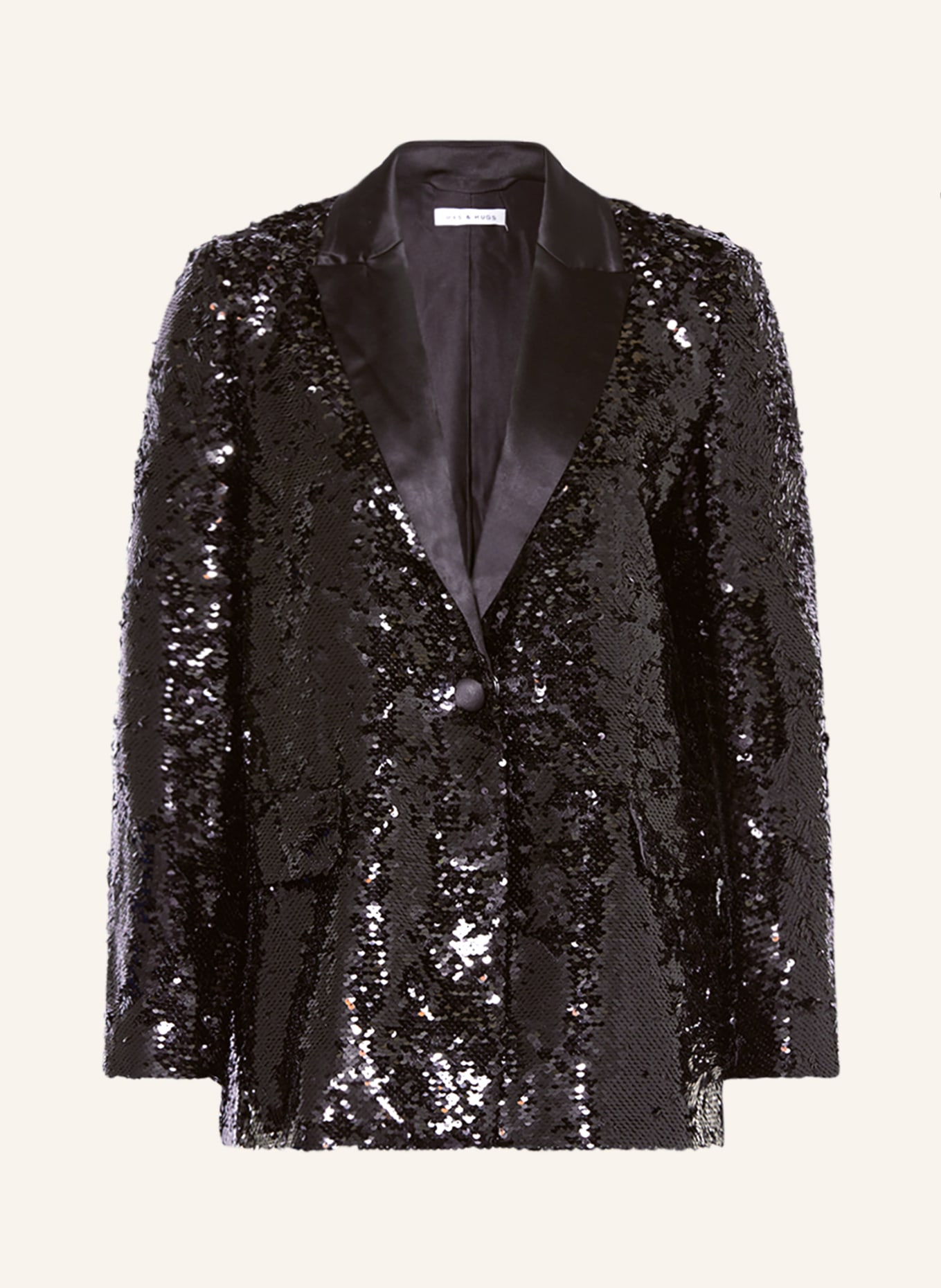 MRS & HUGS Blazer with sequins, Color: BLACK (Image 1)