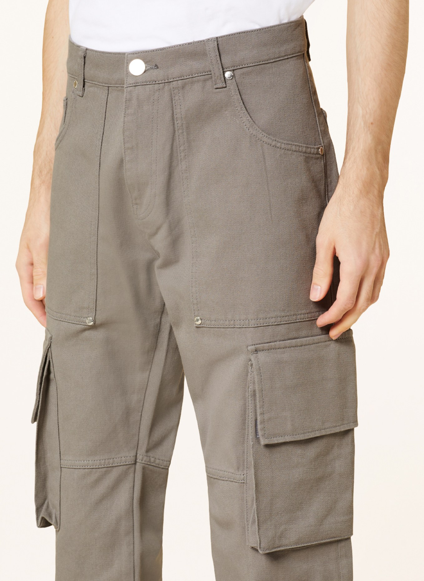 EIGHTYFIVE Cargo pants straight fit, Color: GRAY (Image 5)