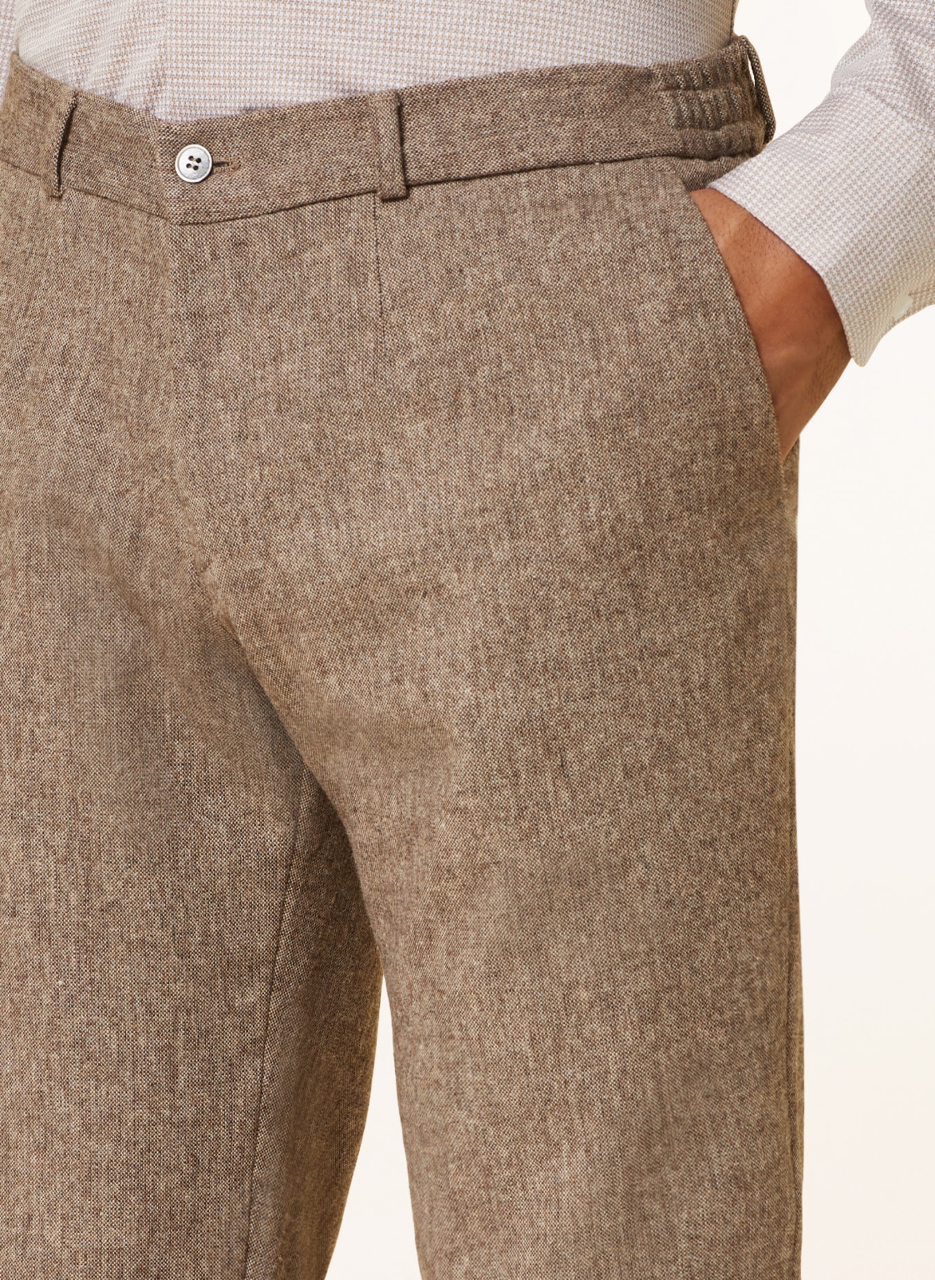 PAUL Spodnie garniturowe slim fit, Kolor: 270 CAMEL (Obrazek 6)
