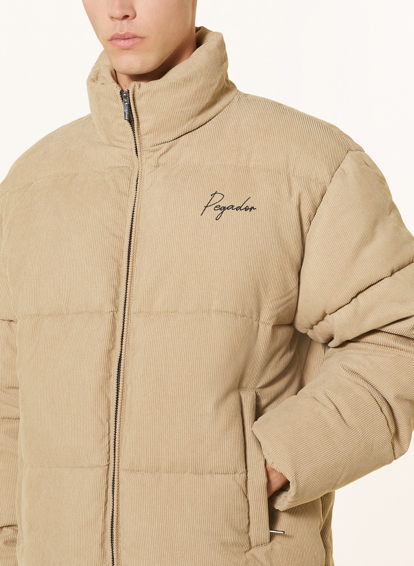 PEGADOR Quilted jacket SUNDRE made of corduroy, Color: BEIGE (Image 4)