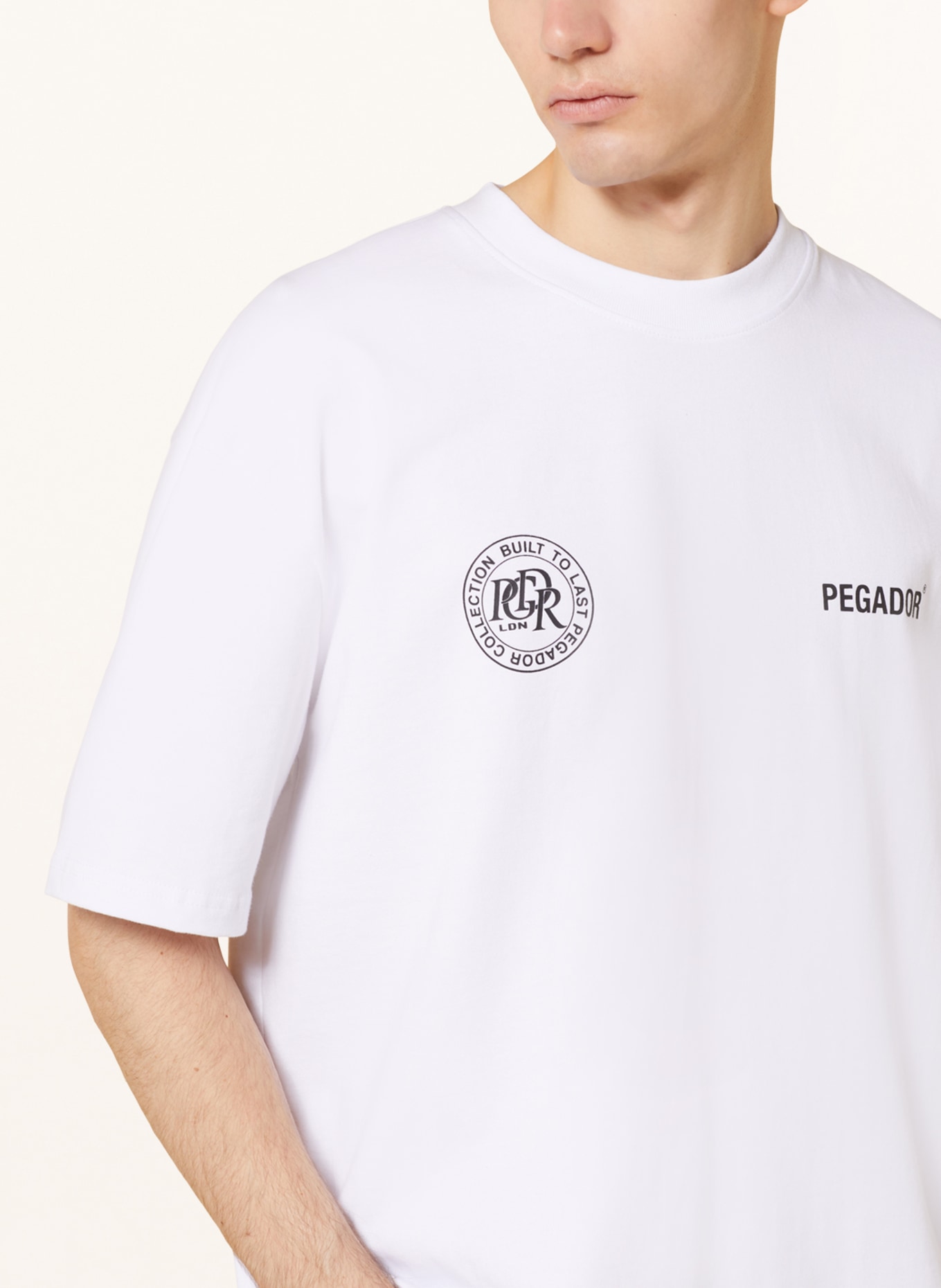 PEGADOR Oversized shirt DIKE, Color: BLACK/ WHITE (Image 4)
